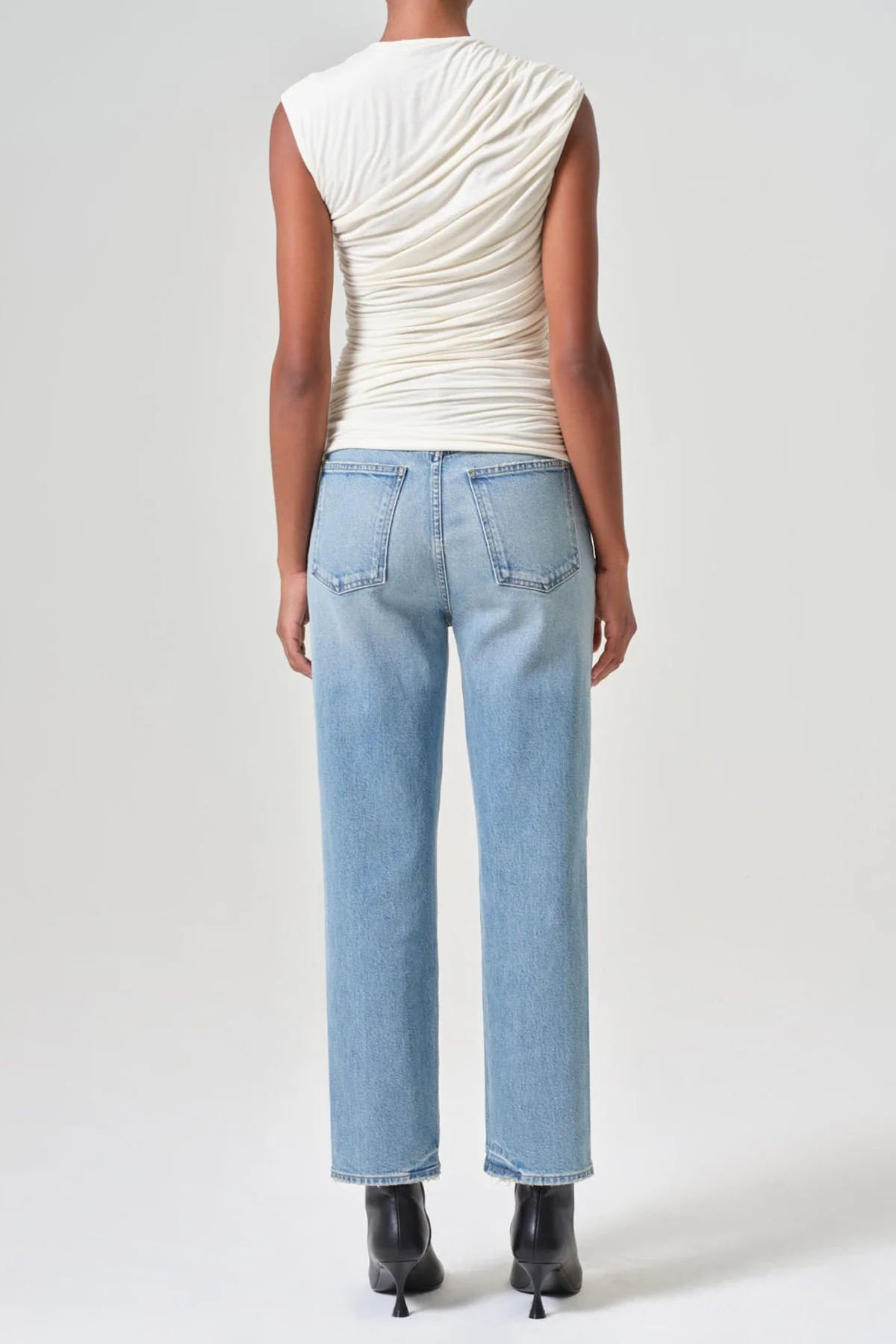 90'S Pinch Waist Crop in Ripple - Image 3