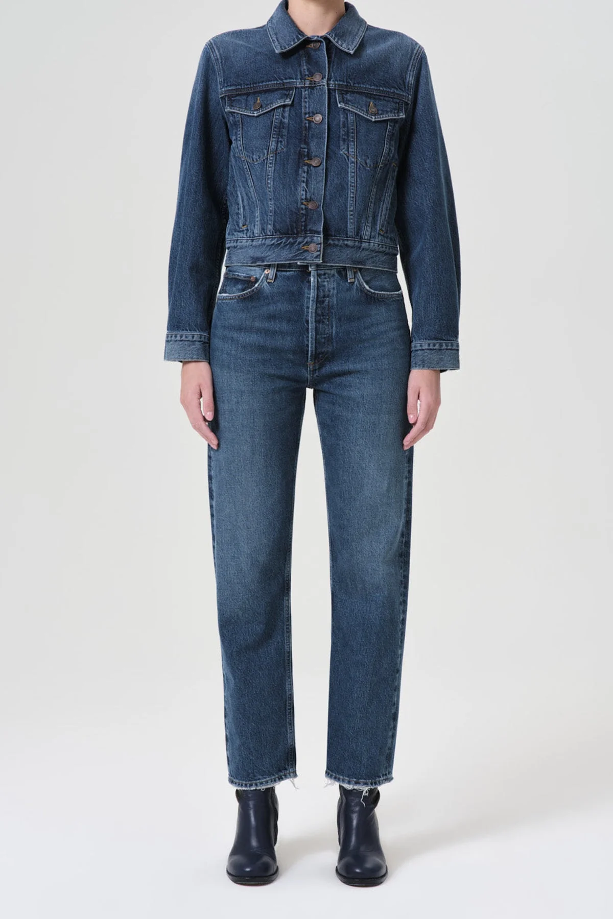 90's Pinch Waist High Rise Straight in Range - Image 2