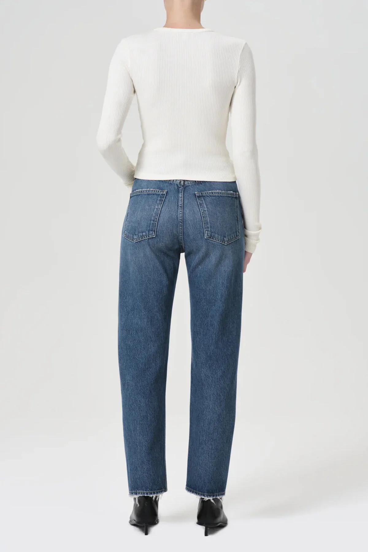 90's Pinch Waist High Rise Straight in Essence - Image 2