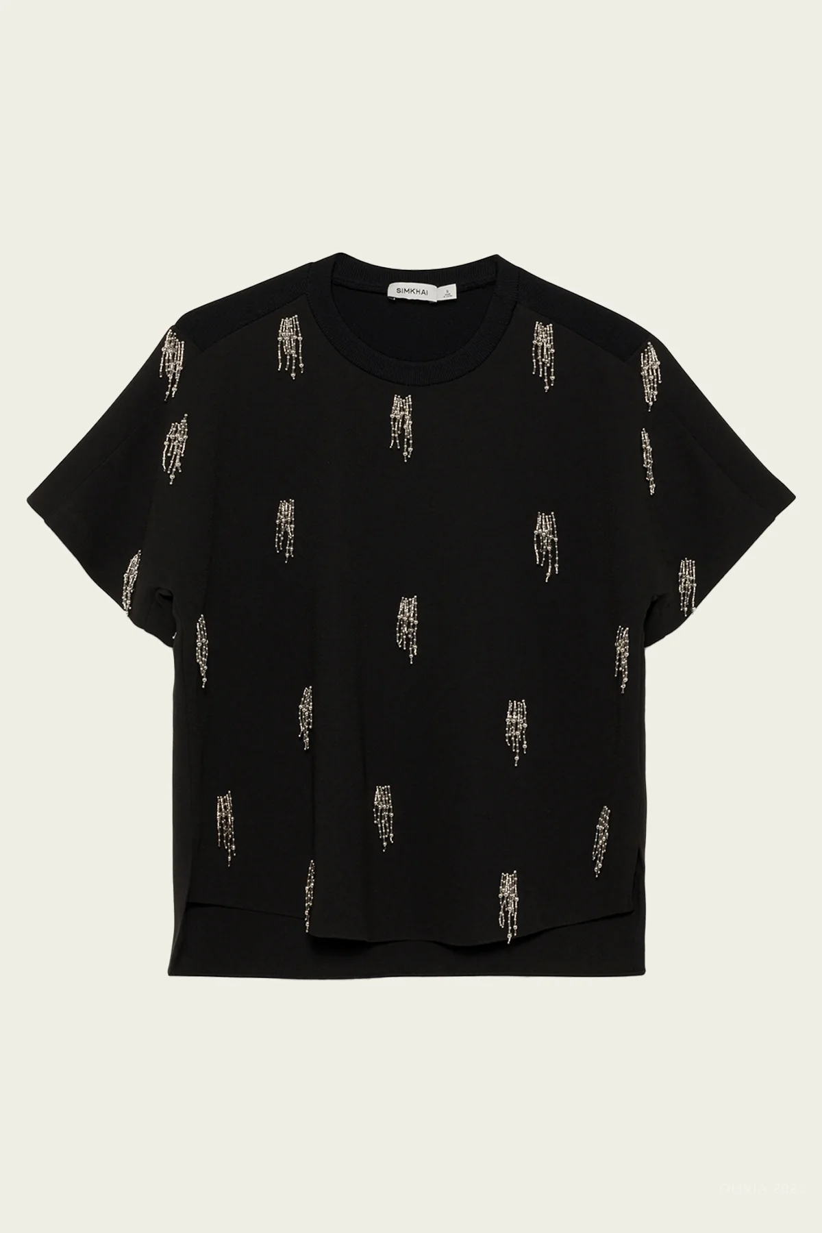Abelia Embellished Top in Black