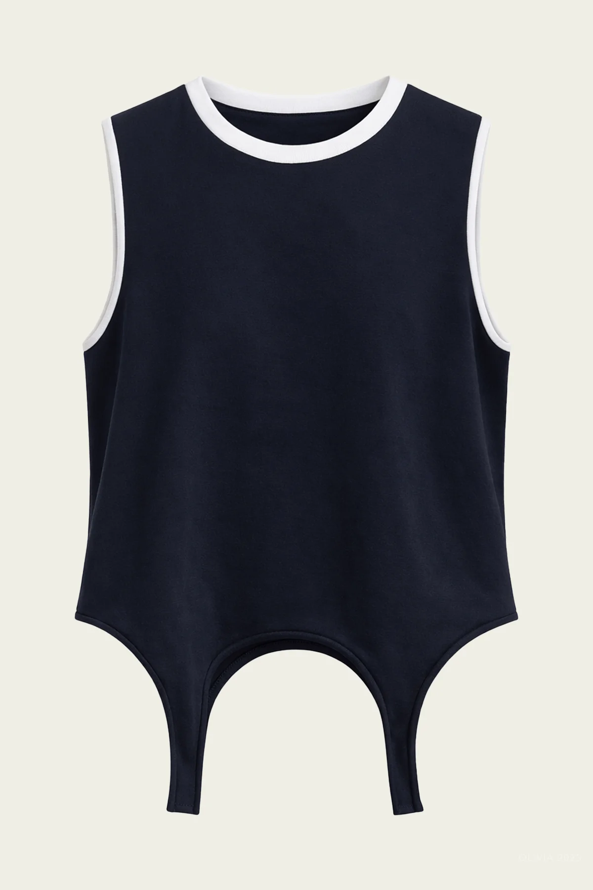 Active Knit Flip Tank in Navy