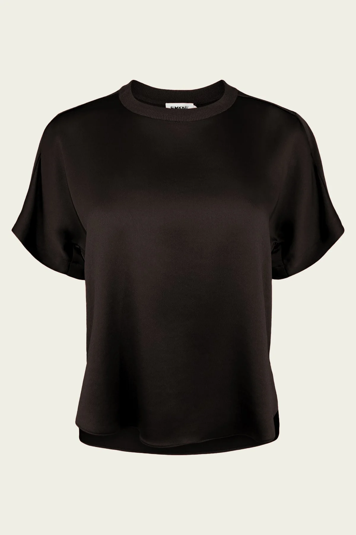 Addy Knit Back T-Shirt in Black