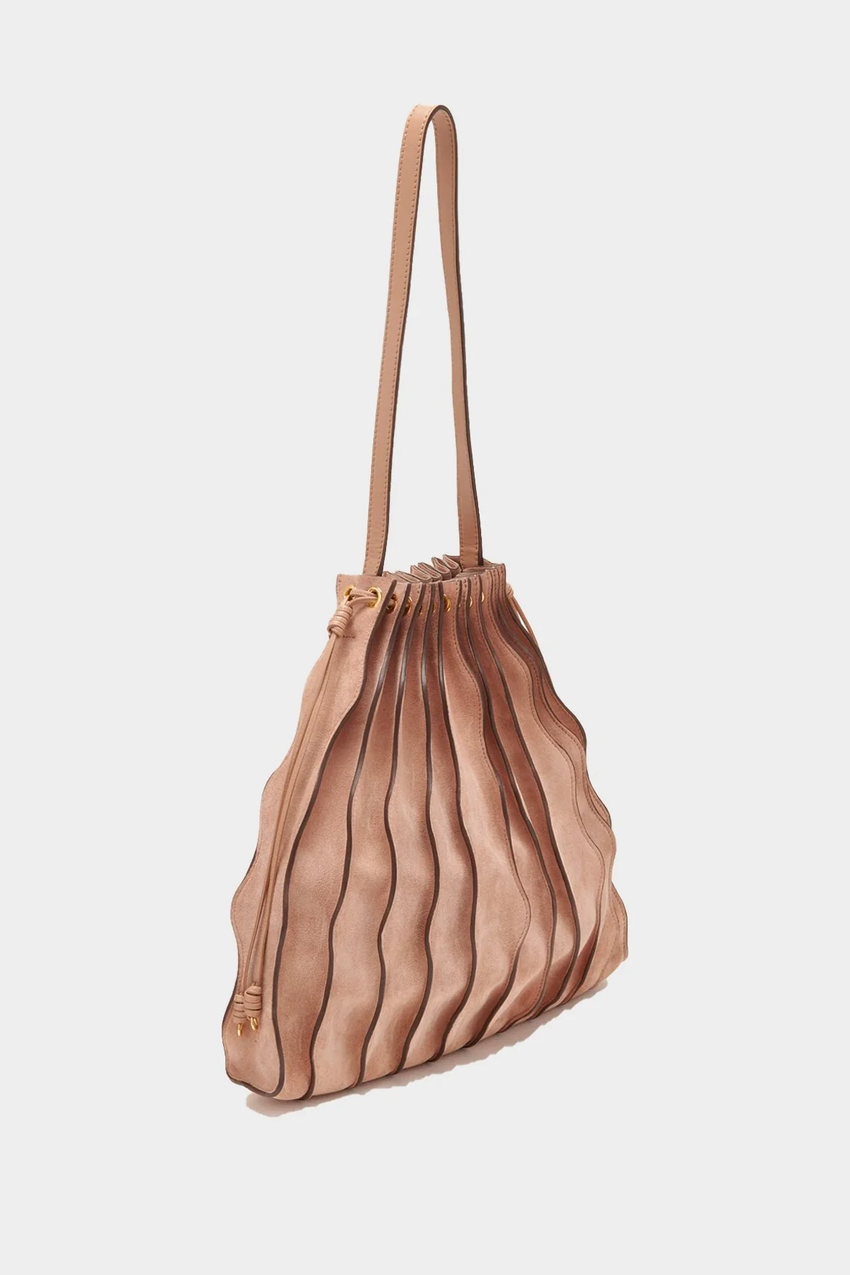 Adria Large Pleated Wave Bag in Blush - Image 2