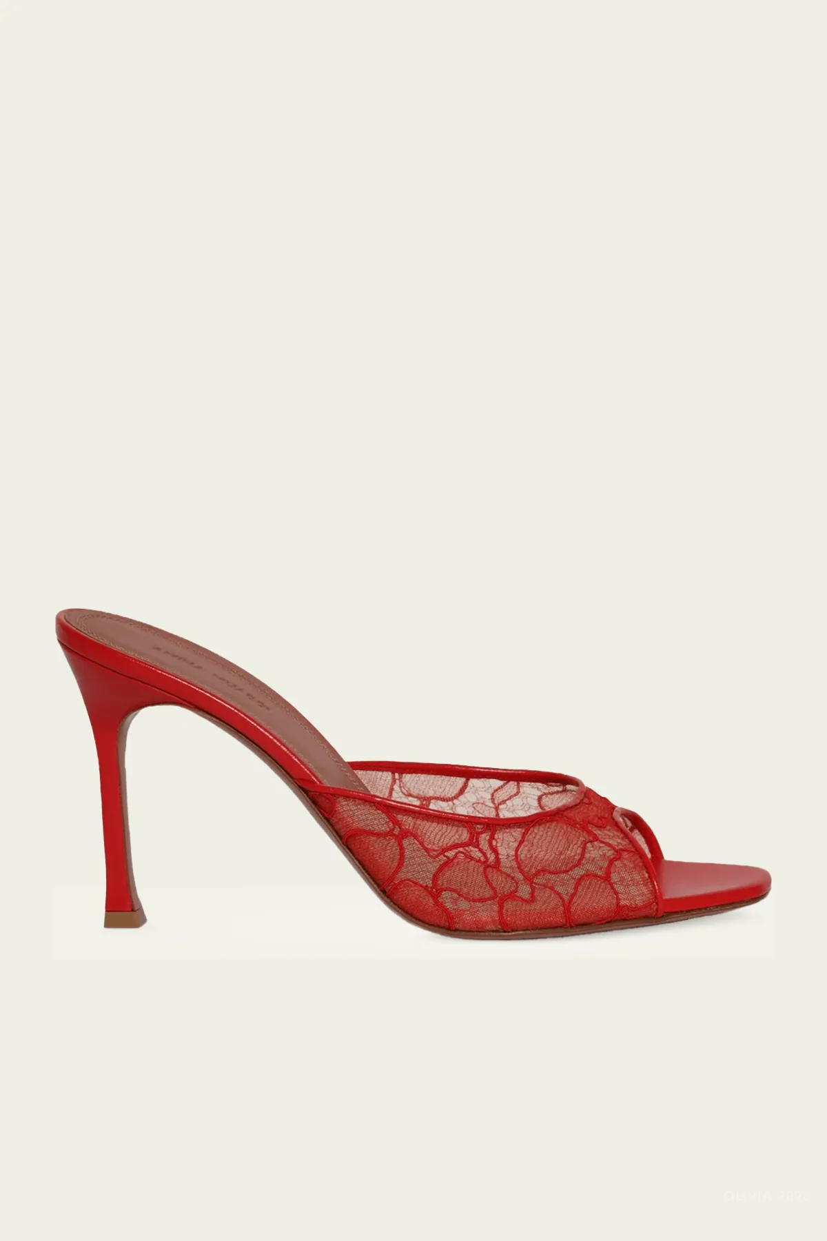 Alexa Lace Slipper 95 in Red