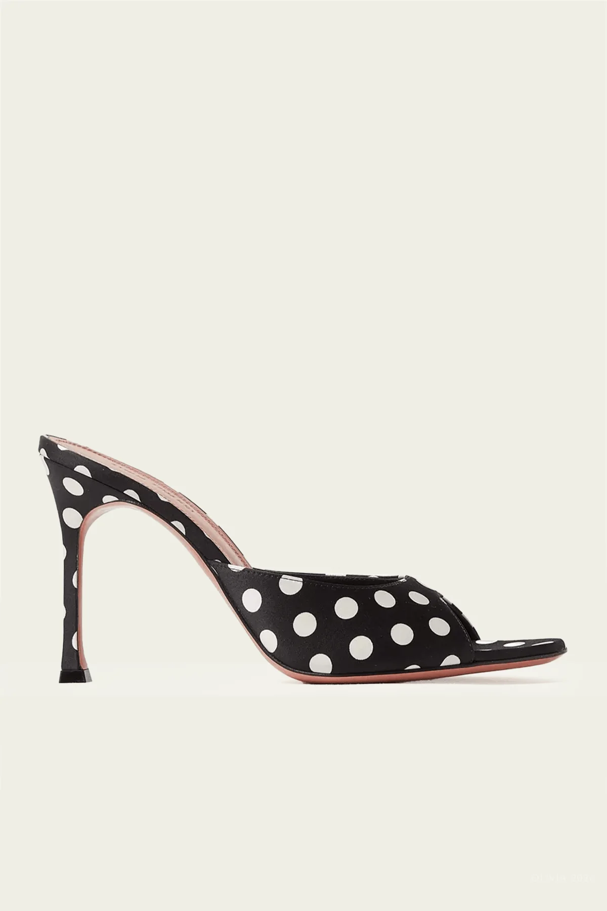 Alexa Slipper 95 in Black Polka Dot