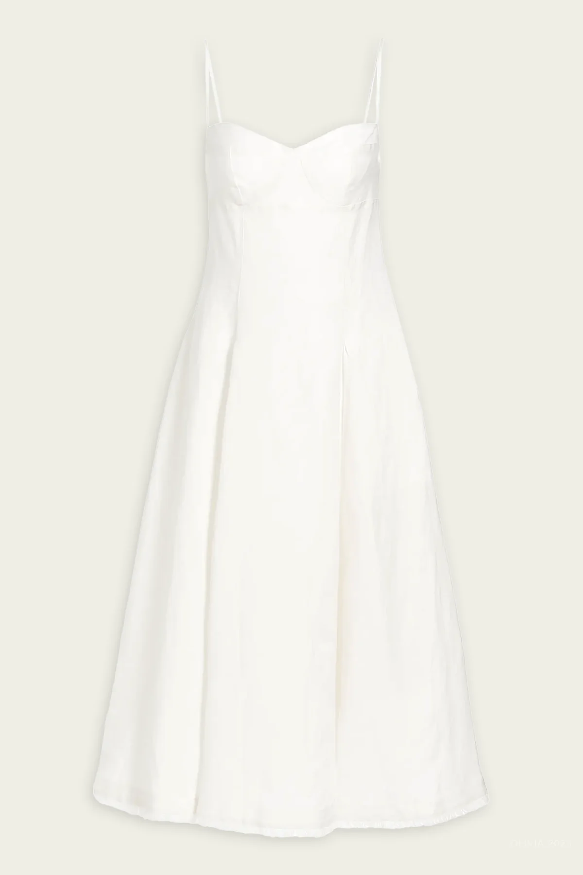 Analise Midi Dress in White