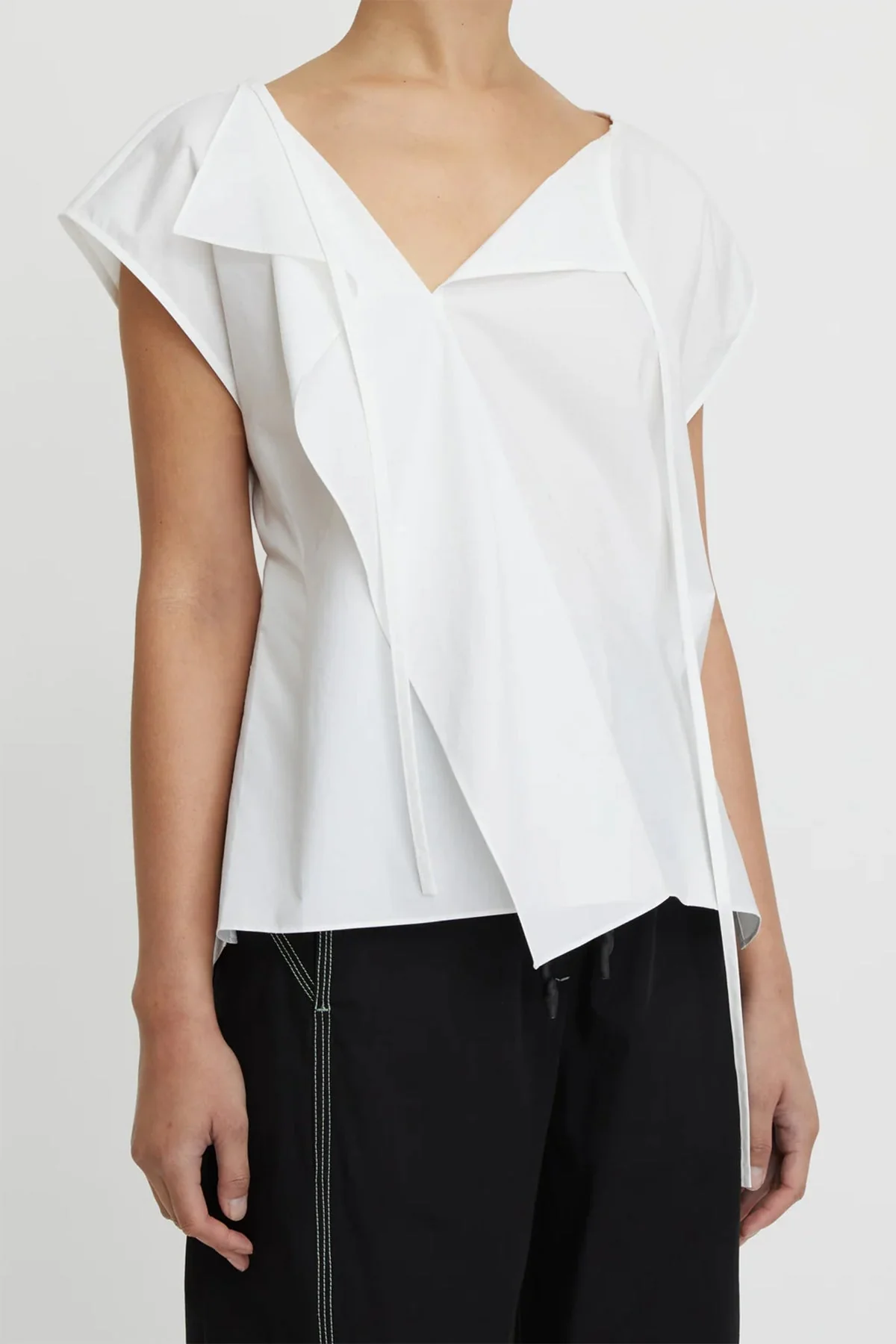 Andy Tie Neck Top in Natural - Image 2