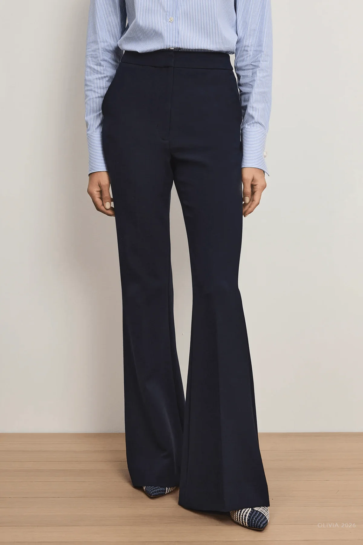 Arden Flared Pant in Navy - Image 2