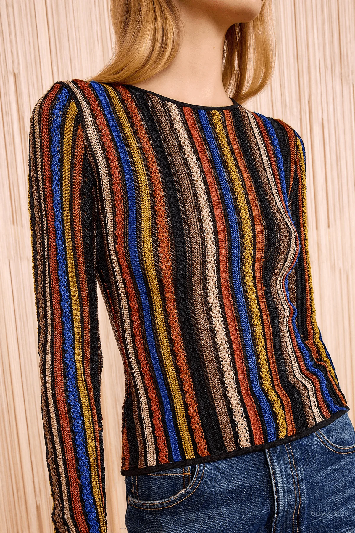 Ardith Knit Long Sleeve Top in Zoisite - Image 4