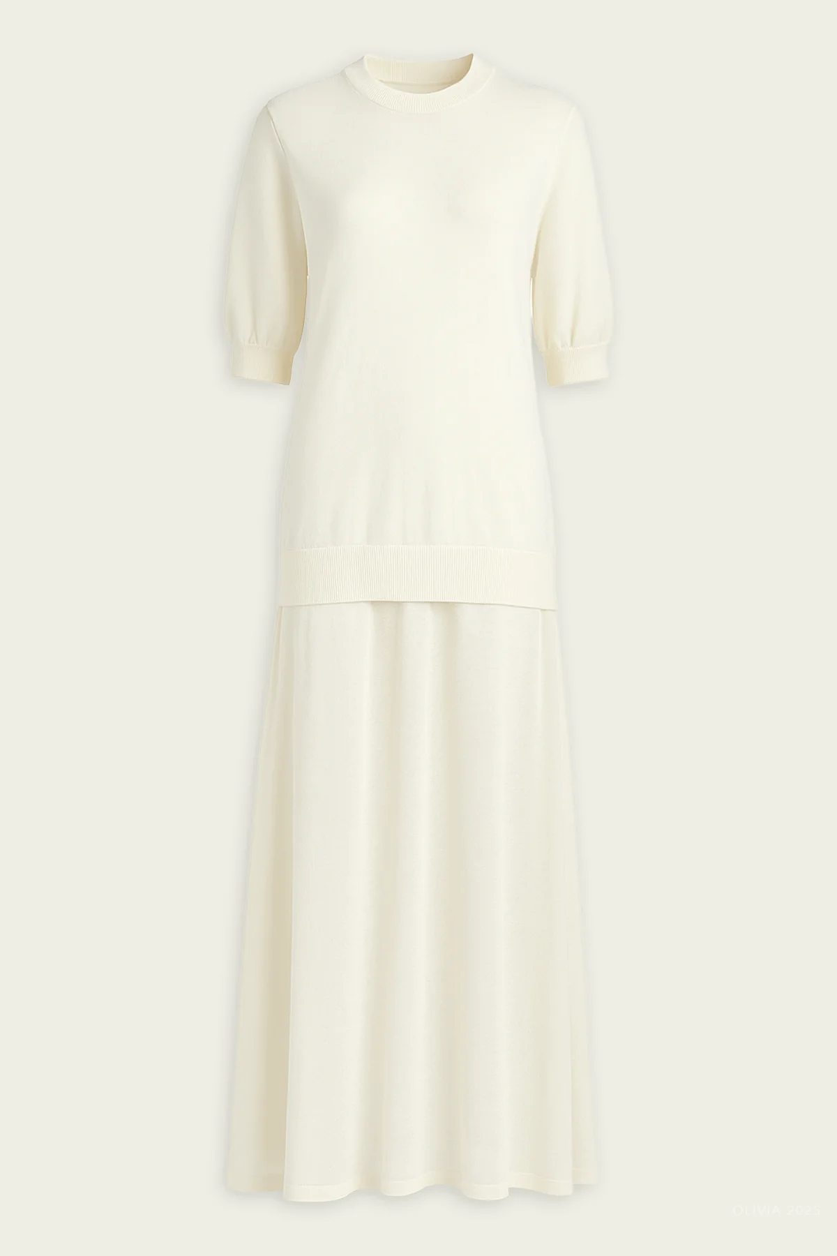 Arwen Knit Maxi Dress in Eggshell