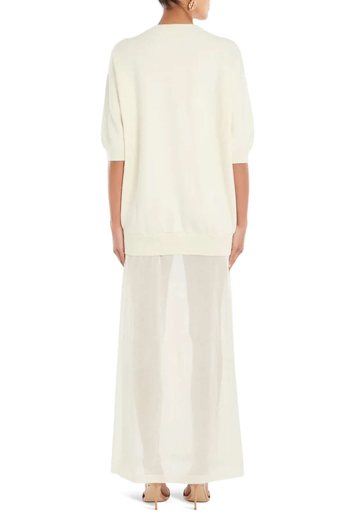 Arwen Knit Maxi Dress in Eggshell - Image 3