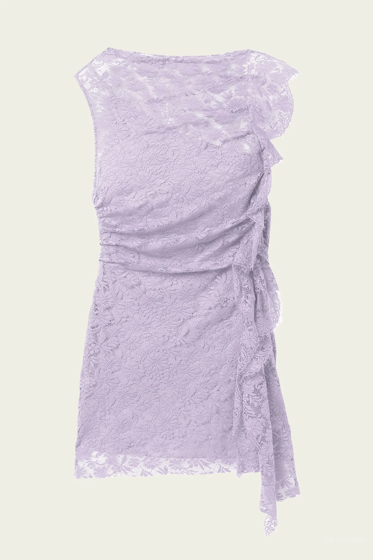 Astra Lace Mini Dress in Lilac