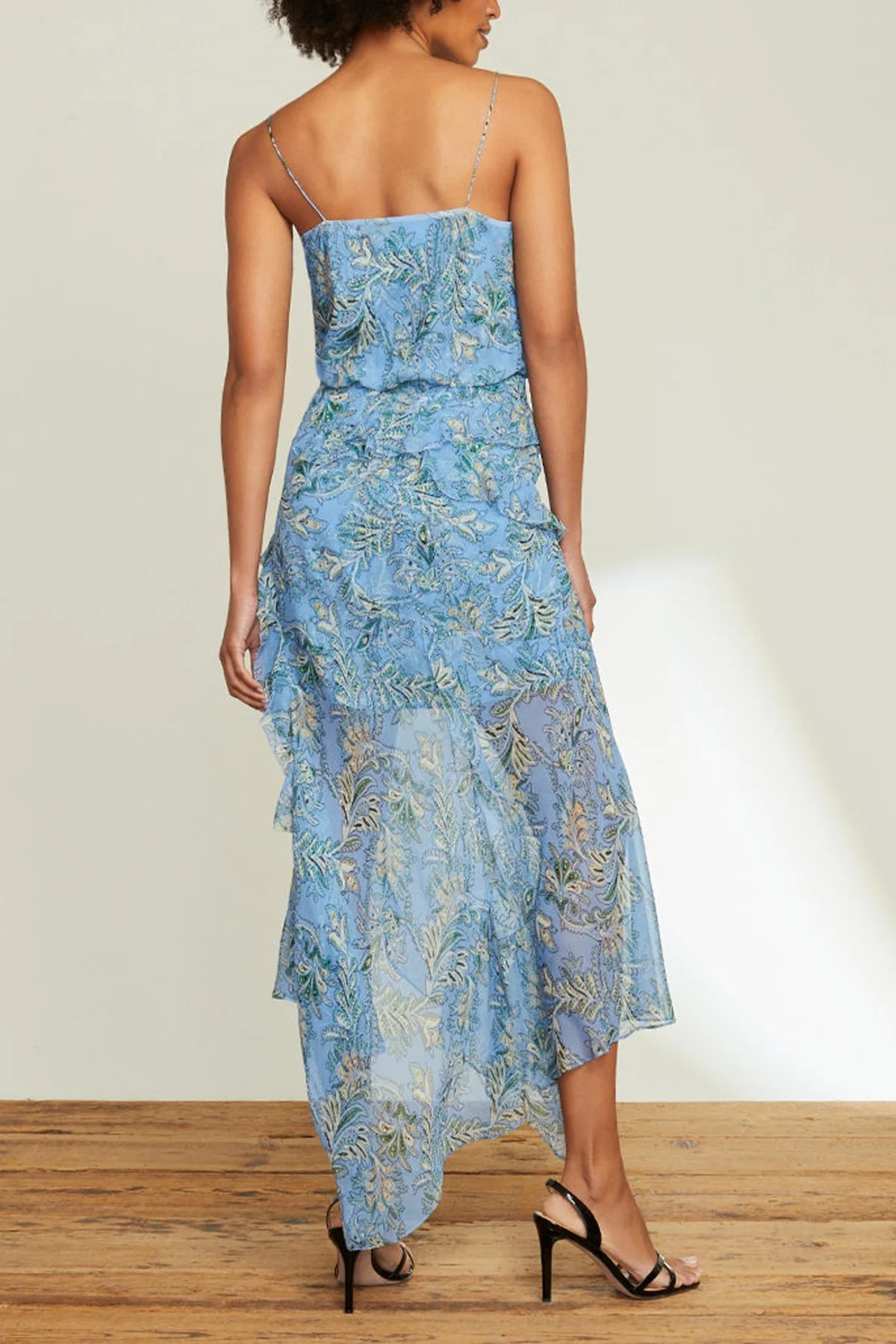 Avenel Floral Dress in Aero Blue Multi - Image 3