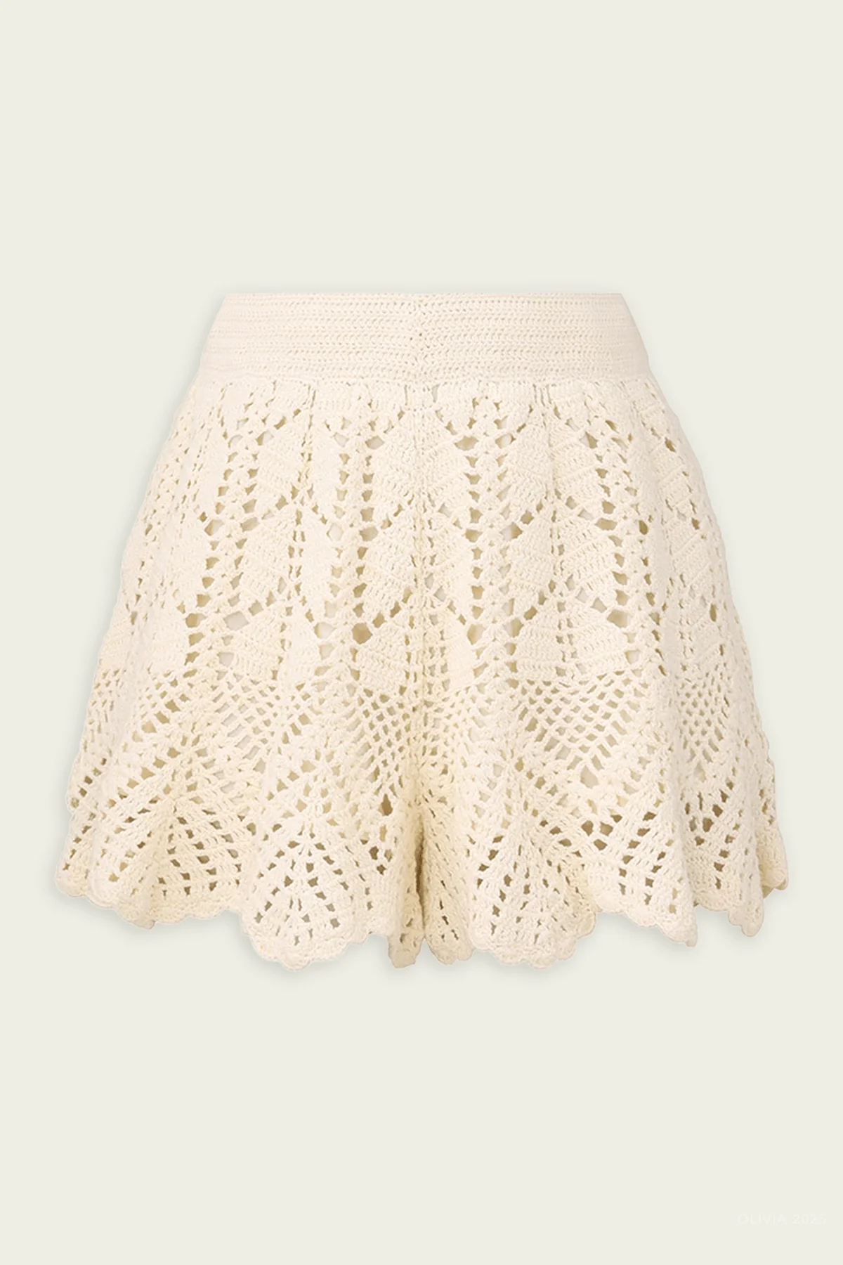 Awaken Lace Crochet Short in Cream