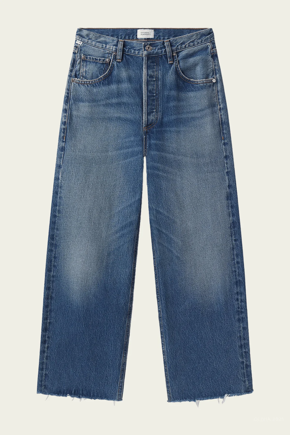Ayla Raw Hem Crop In Chaya