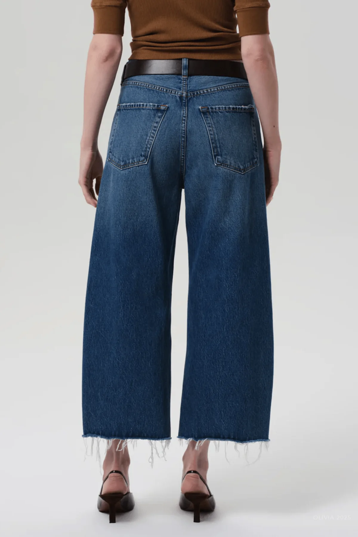 Ayla Raw Hem Crop In Chaya - Image 3