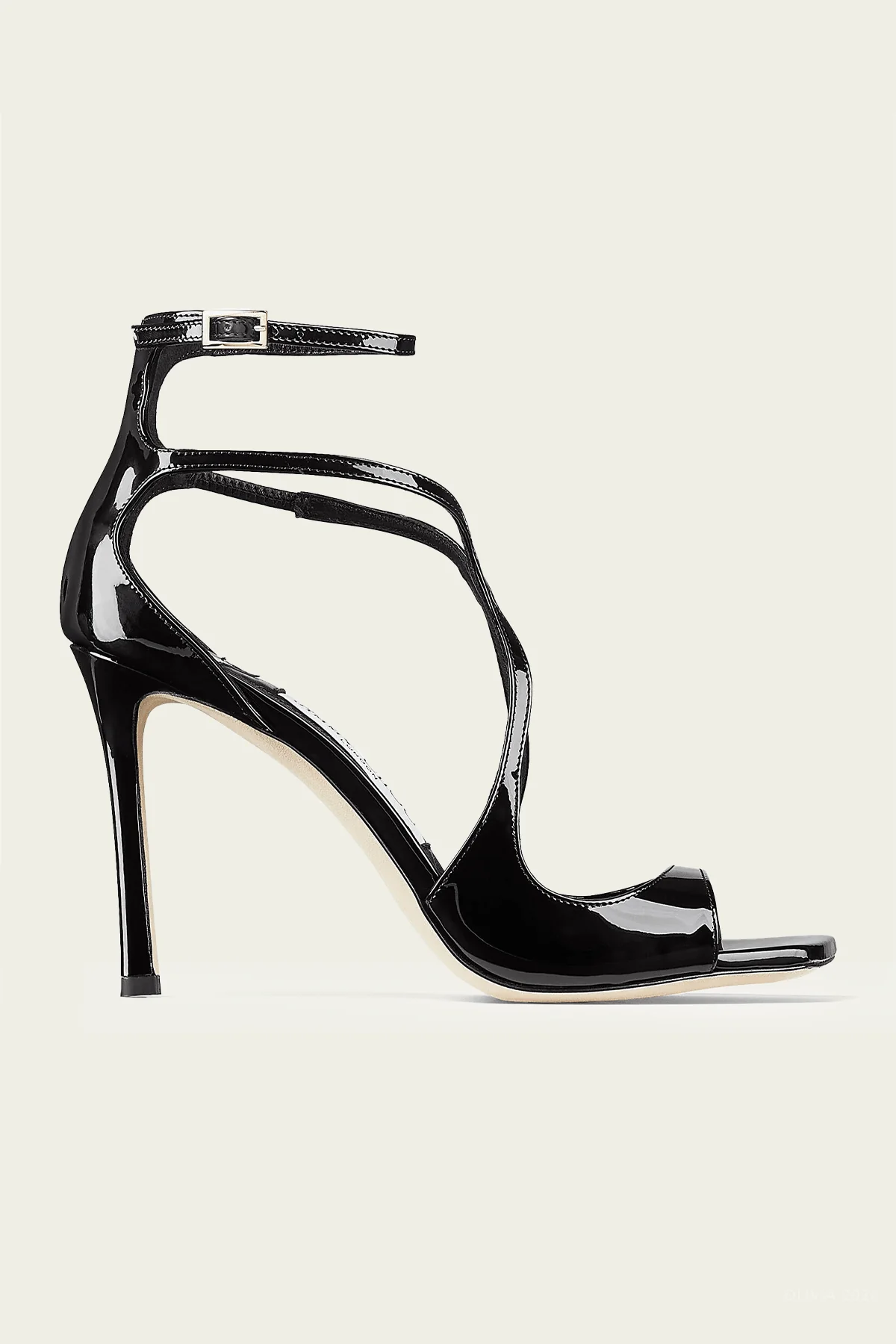 Azia 95 Sandal in Black Patent