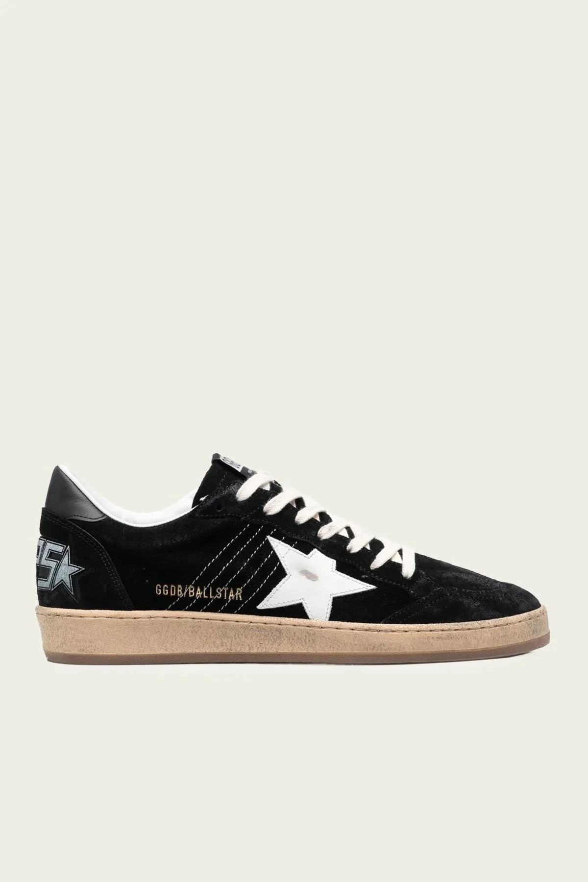 Ball-Star Black Suede Leather Men Sneaker