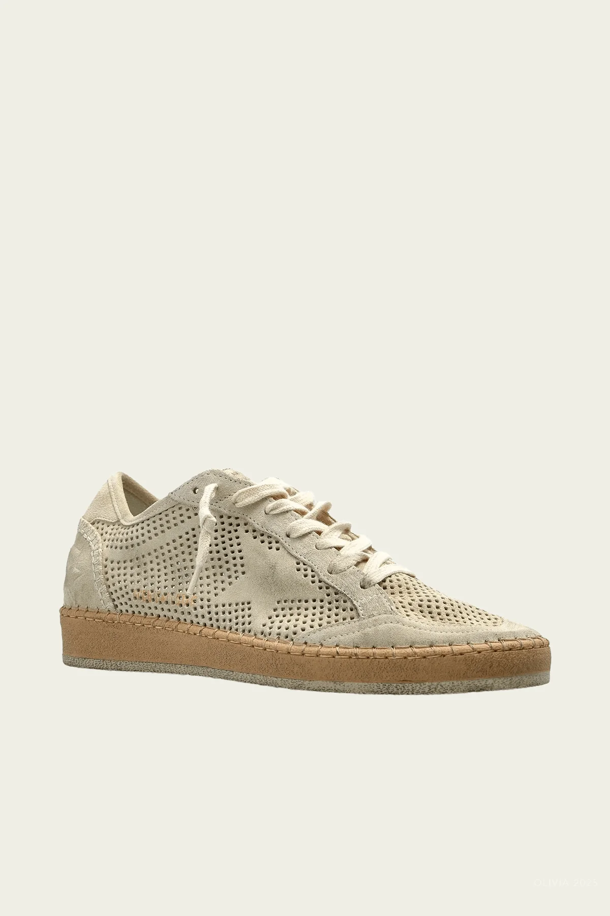 Ball-Star Seedpearl Forated Suede Leather Sneaker - Image 2