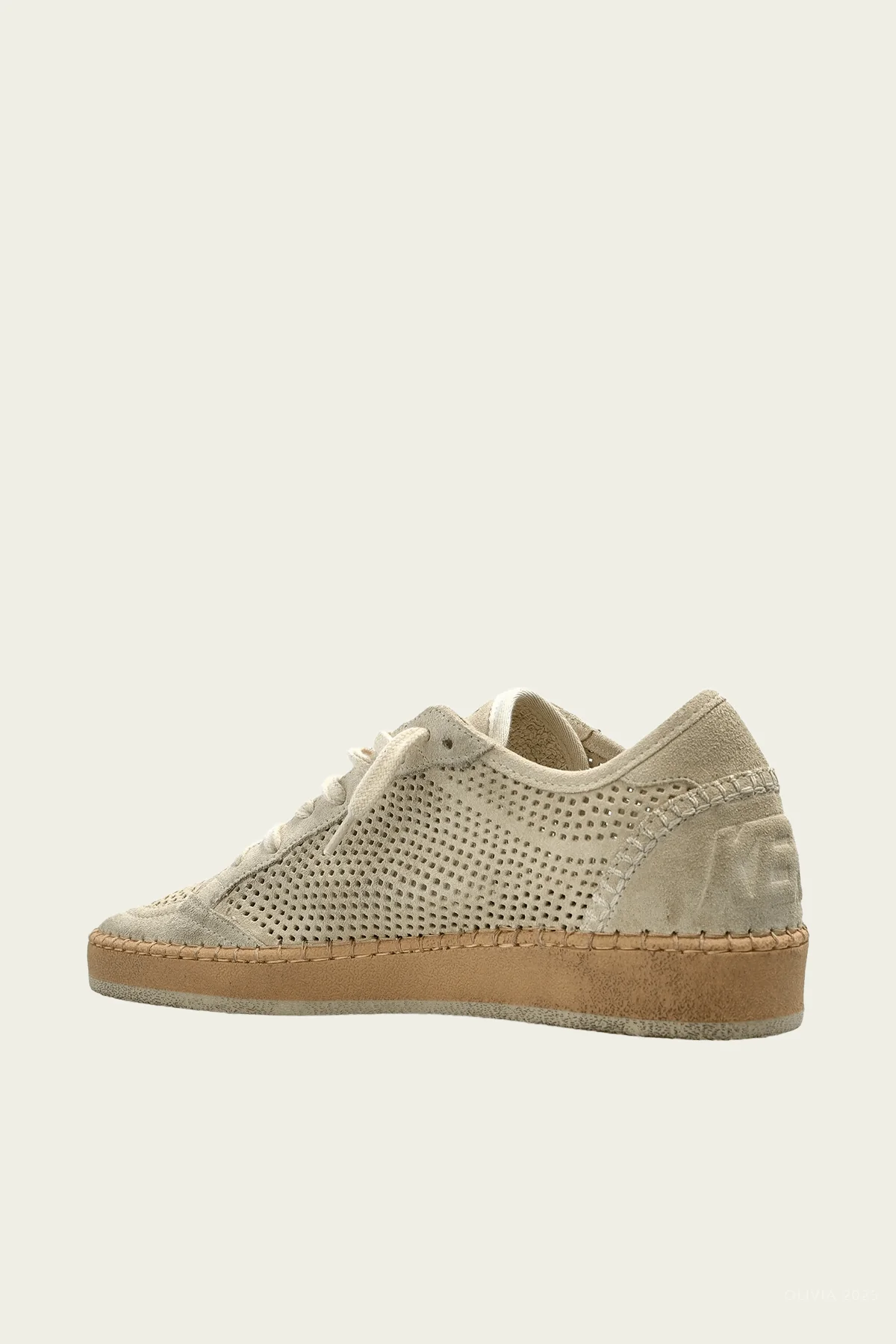 Ball-Star Seedpearl Forated Suede Leather Sneaker - Image 3