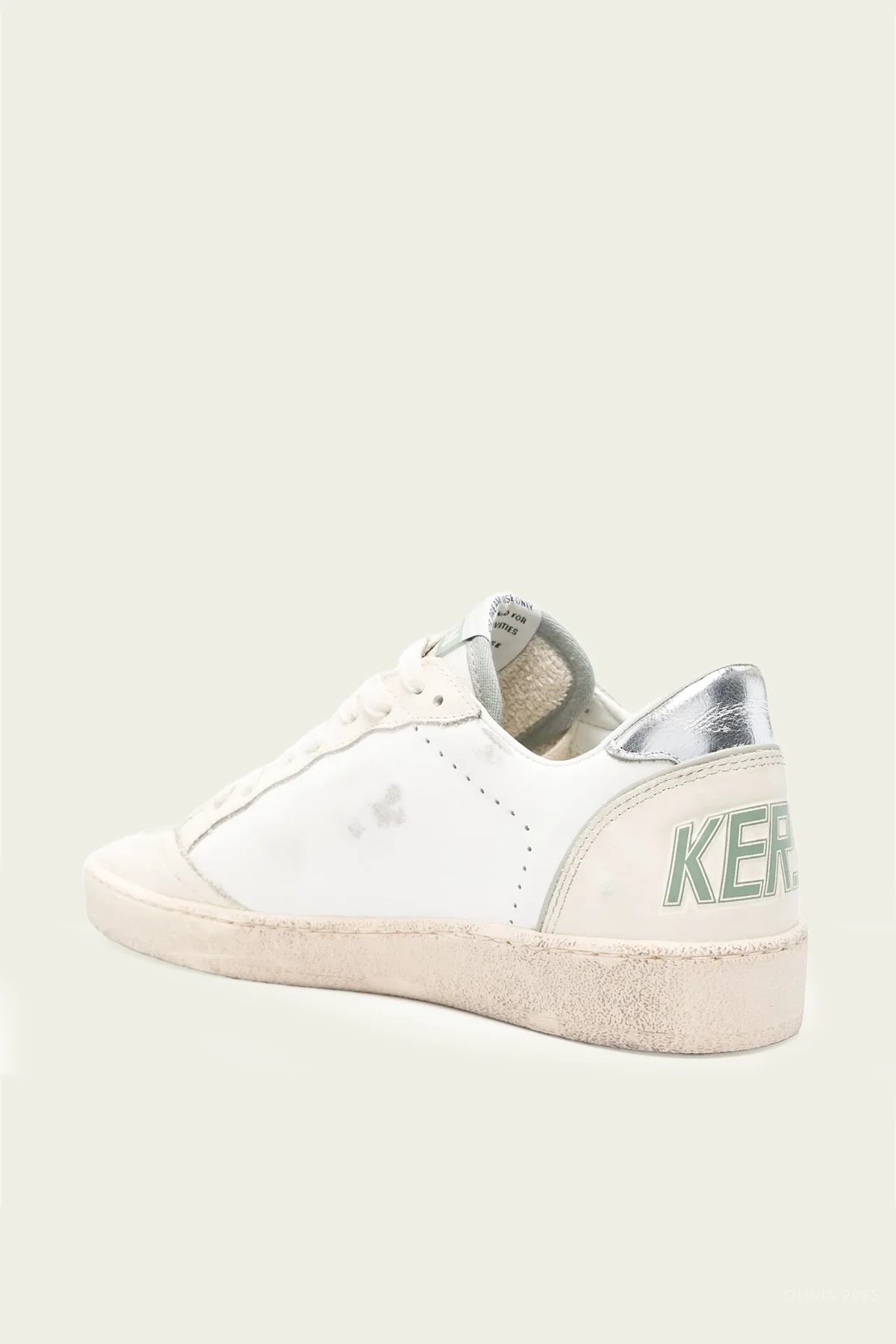 Ball-Star White Green Leather Sneaker - Image 3