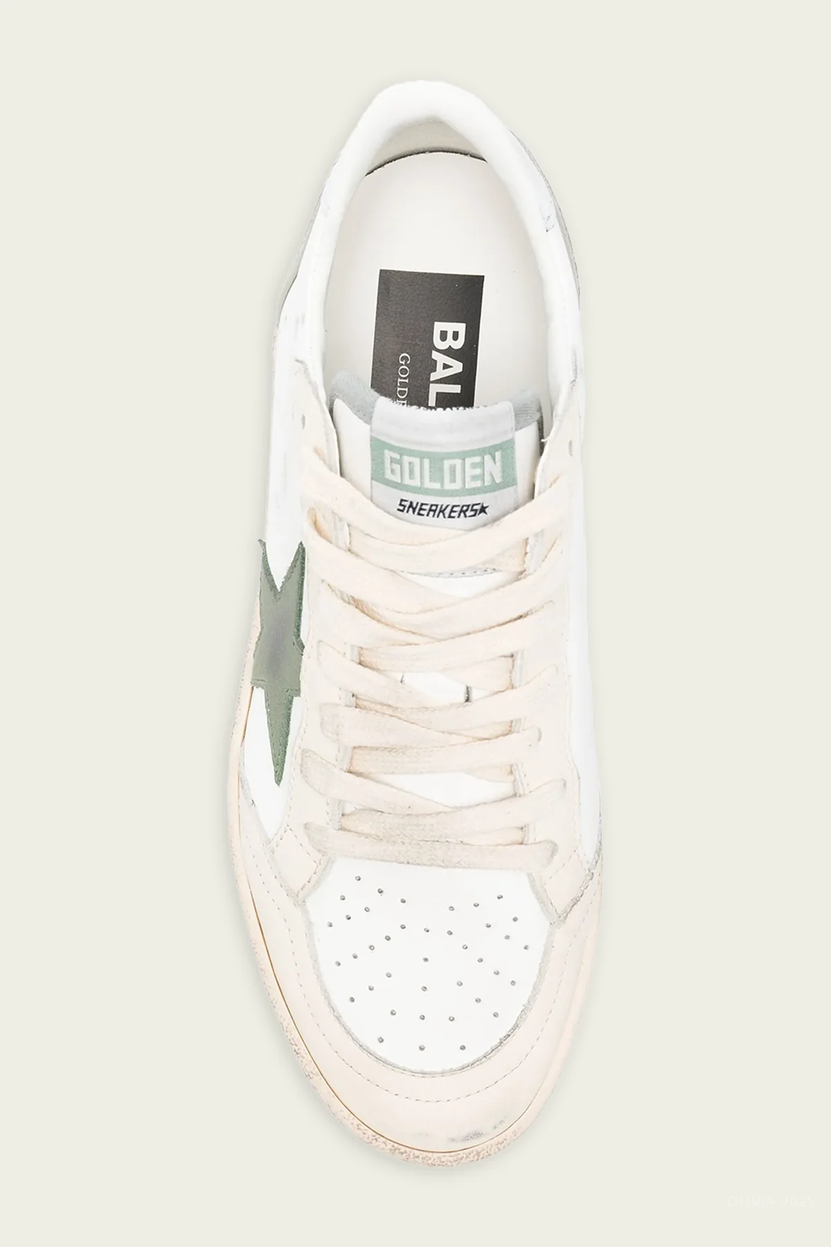 Ball-Star White Green Leather Sneaker - Image 4