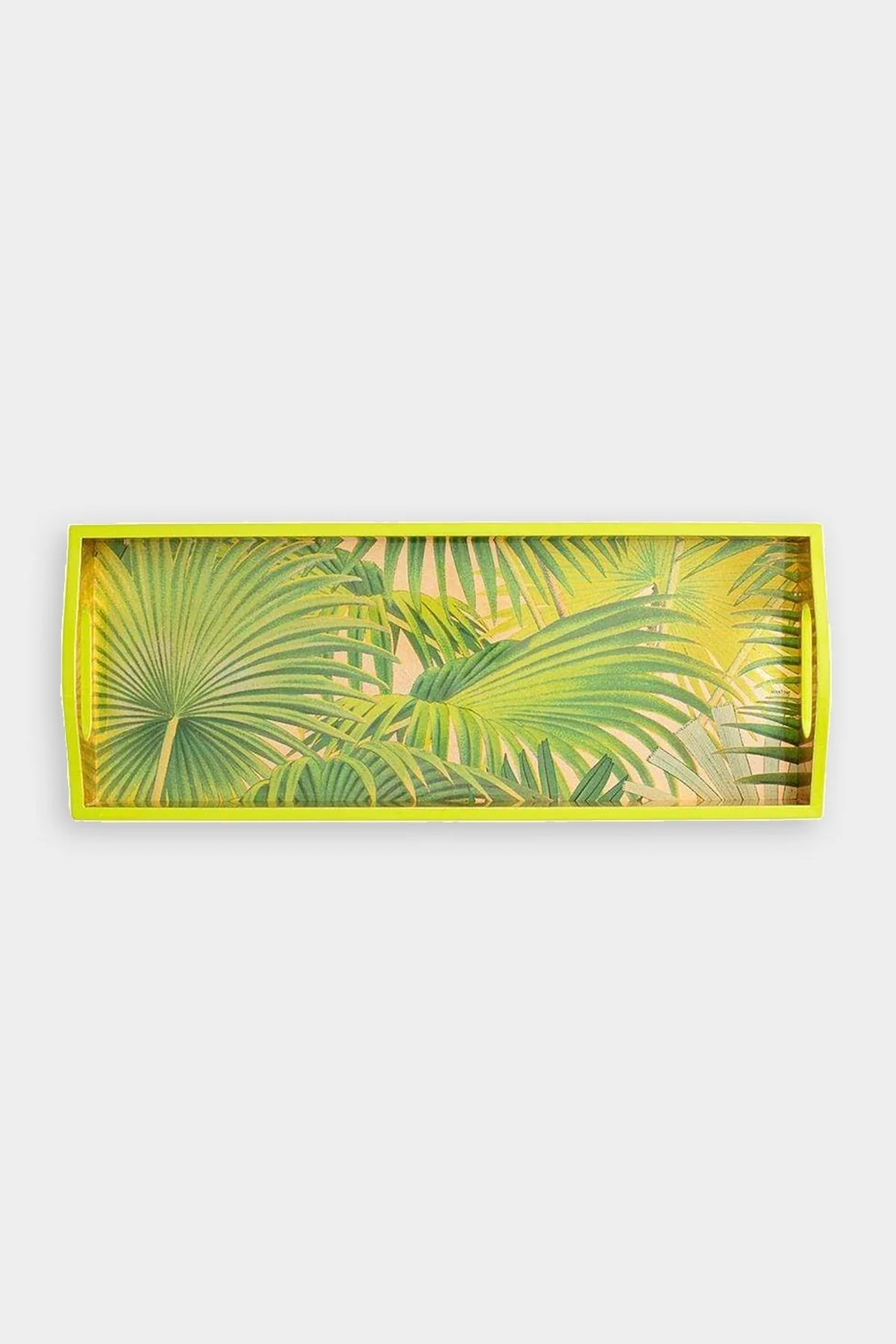 Palm Fronds Lacquer Bar Tray in Gold - Image 2