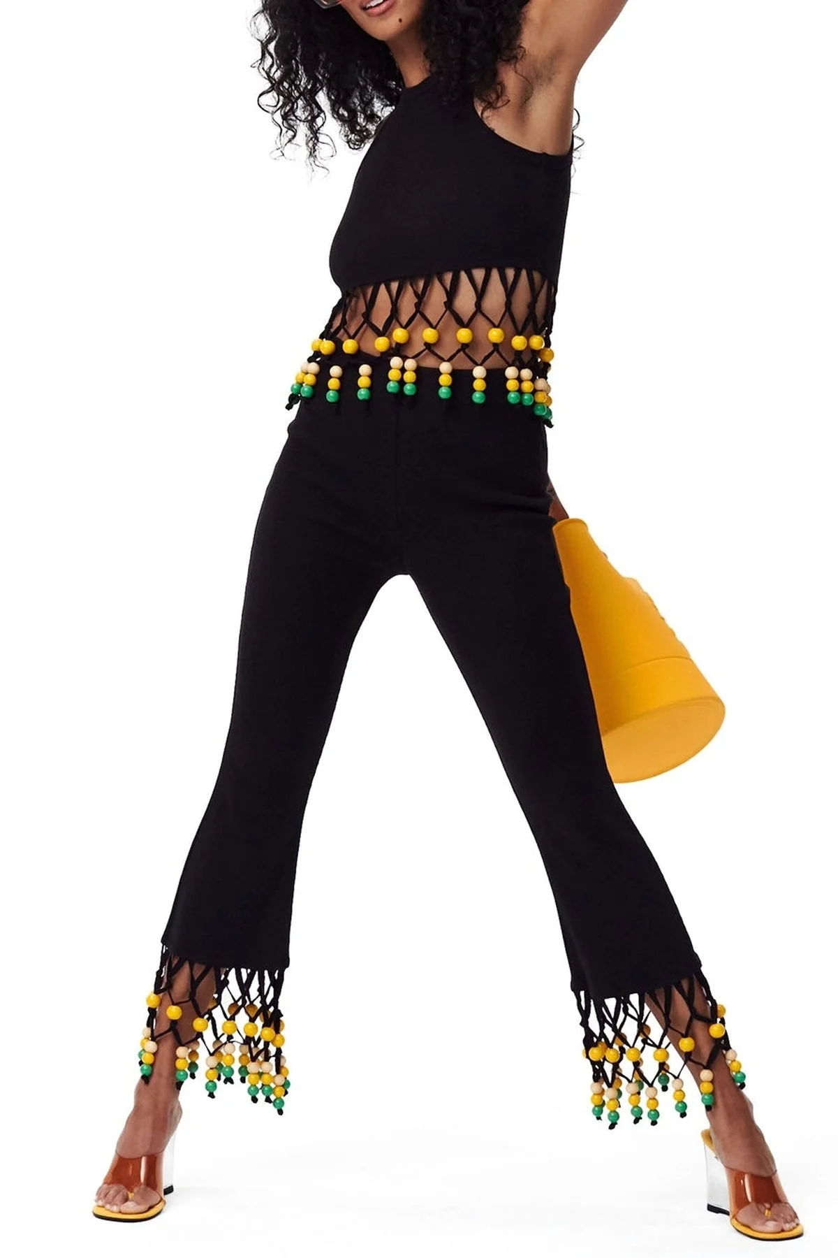 Beaded Winjy Top in Black - Image 2