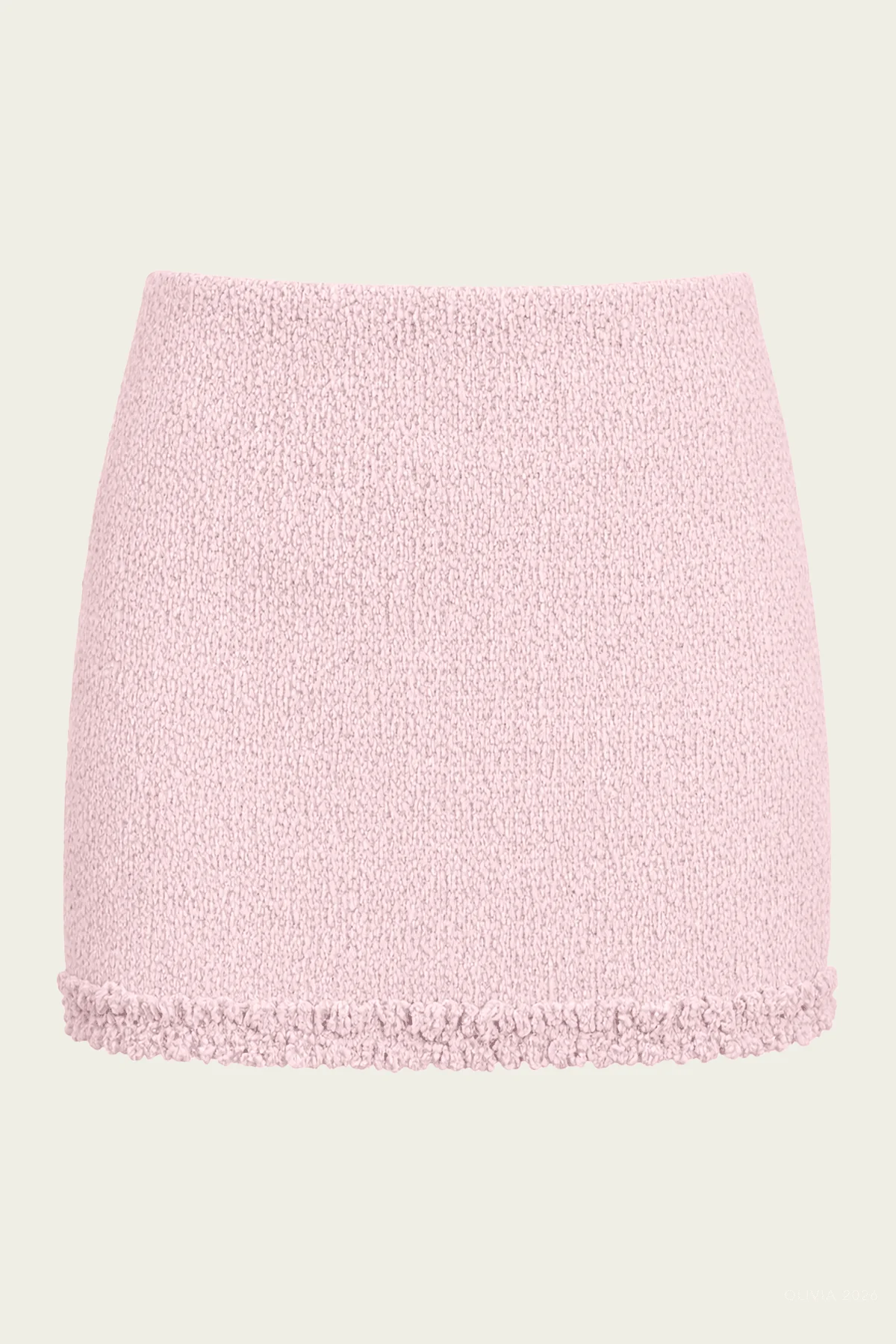 Bianca Mini Skirt in Rose Cream