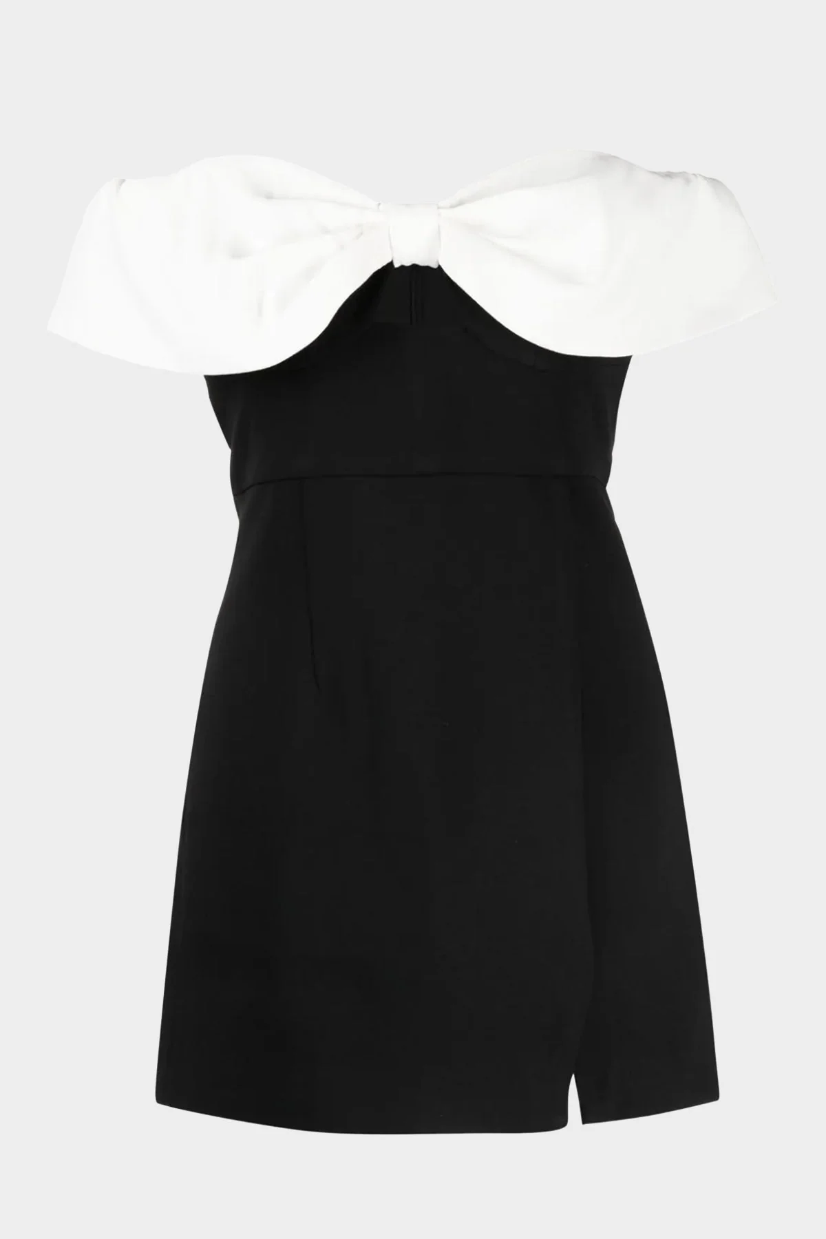Black Crepe Bow Mini Dress