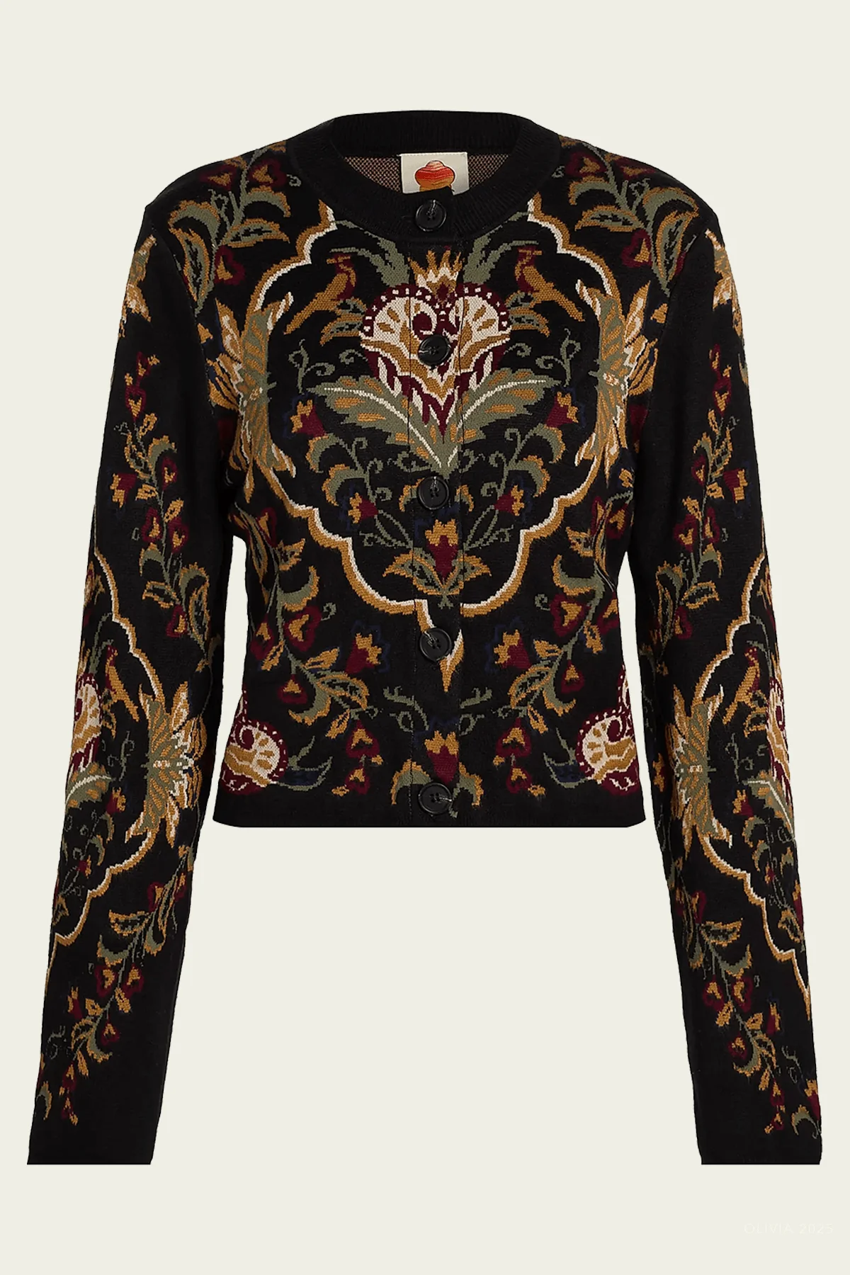 Black Majestic Hearts Knit Cardigan