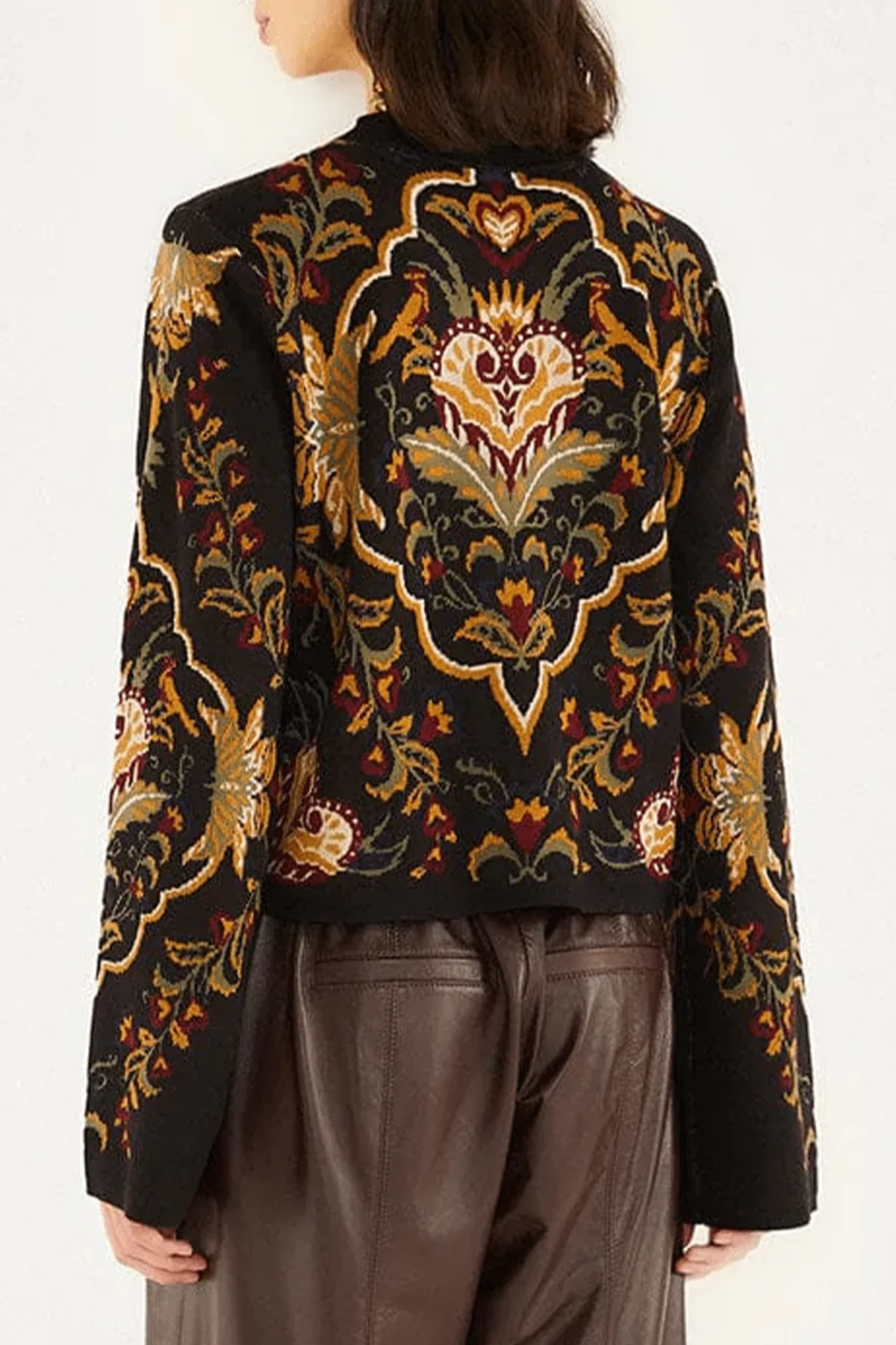 Black Majestic Hearts Knit Cardigan - Image 3