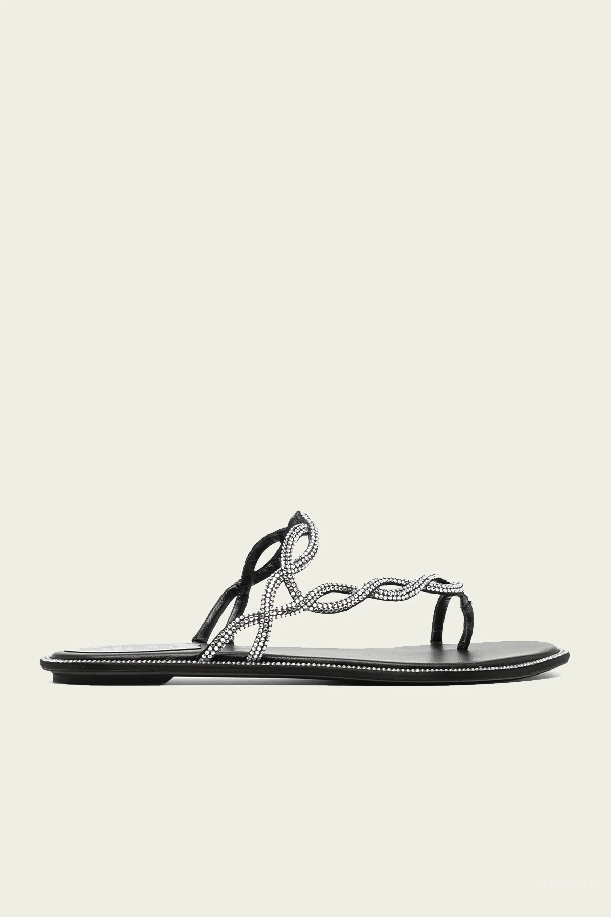 Braid Flat Sandal 10 in Black
