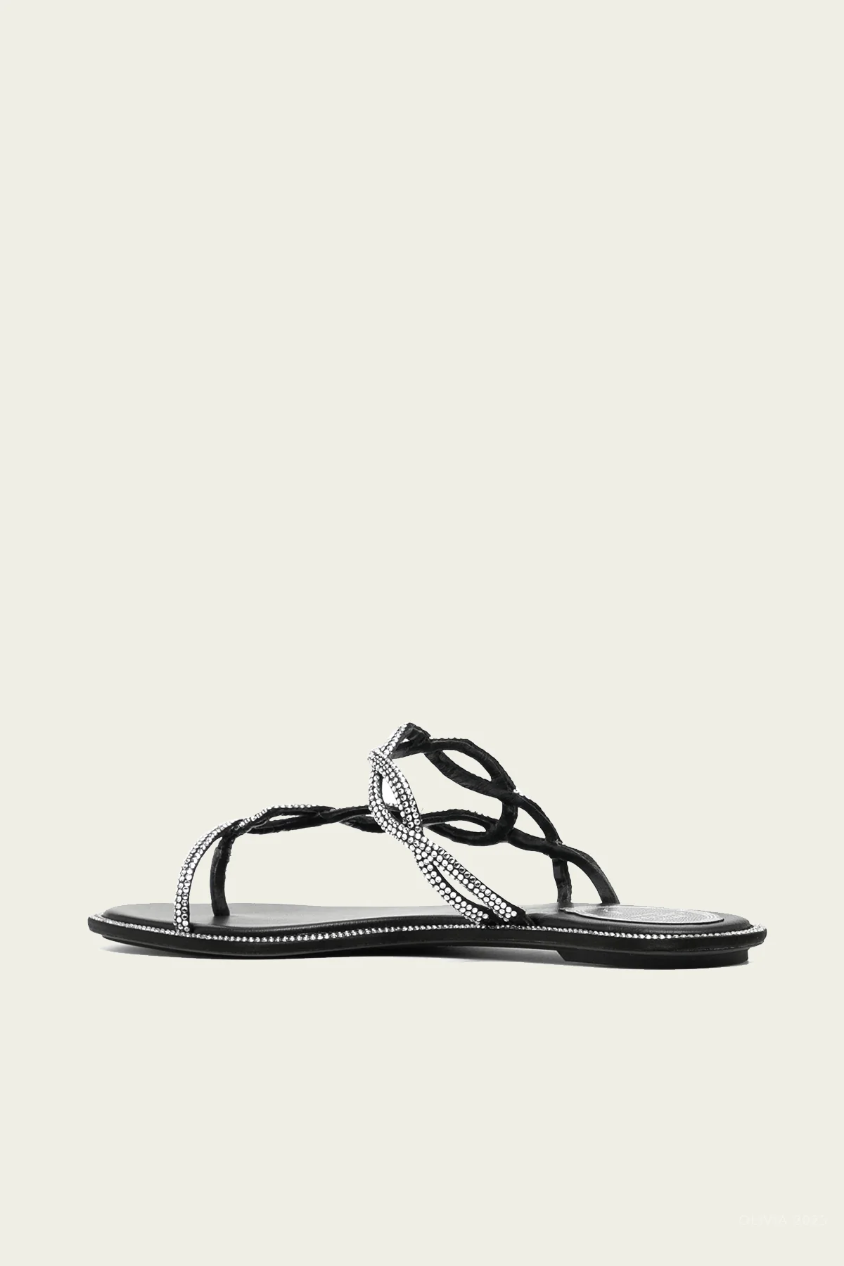Braid Flat Sandal 10 in Black - Image 3