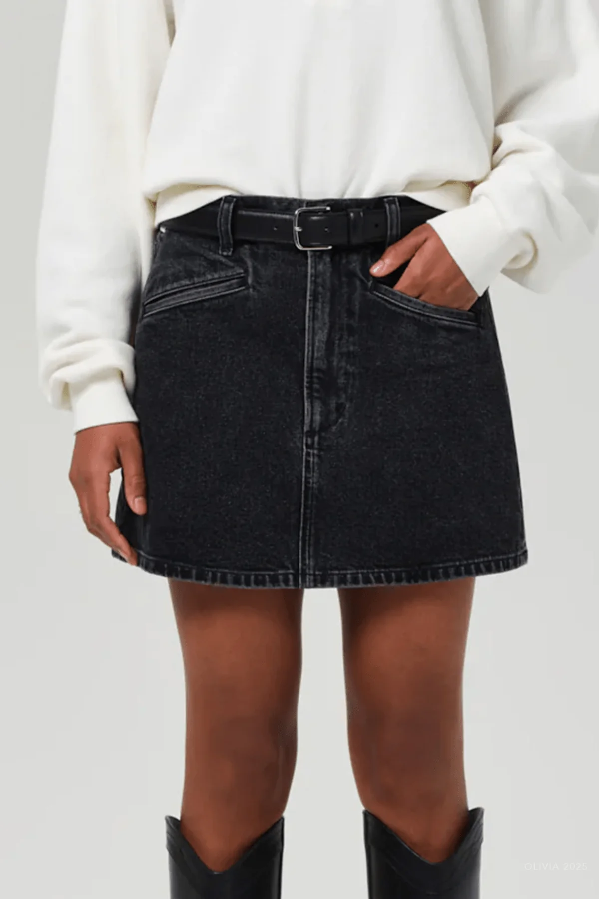 Brita Mini Skirt in Meteorite - Image 2
