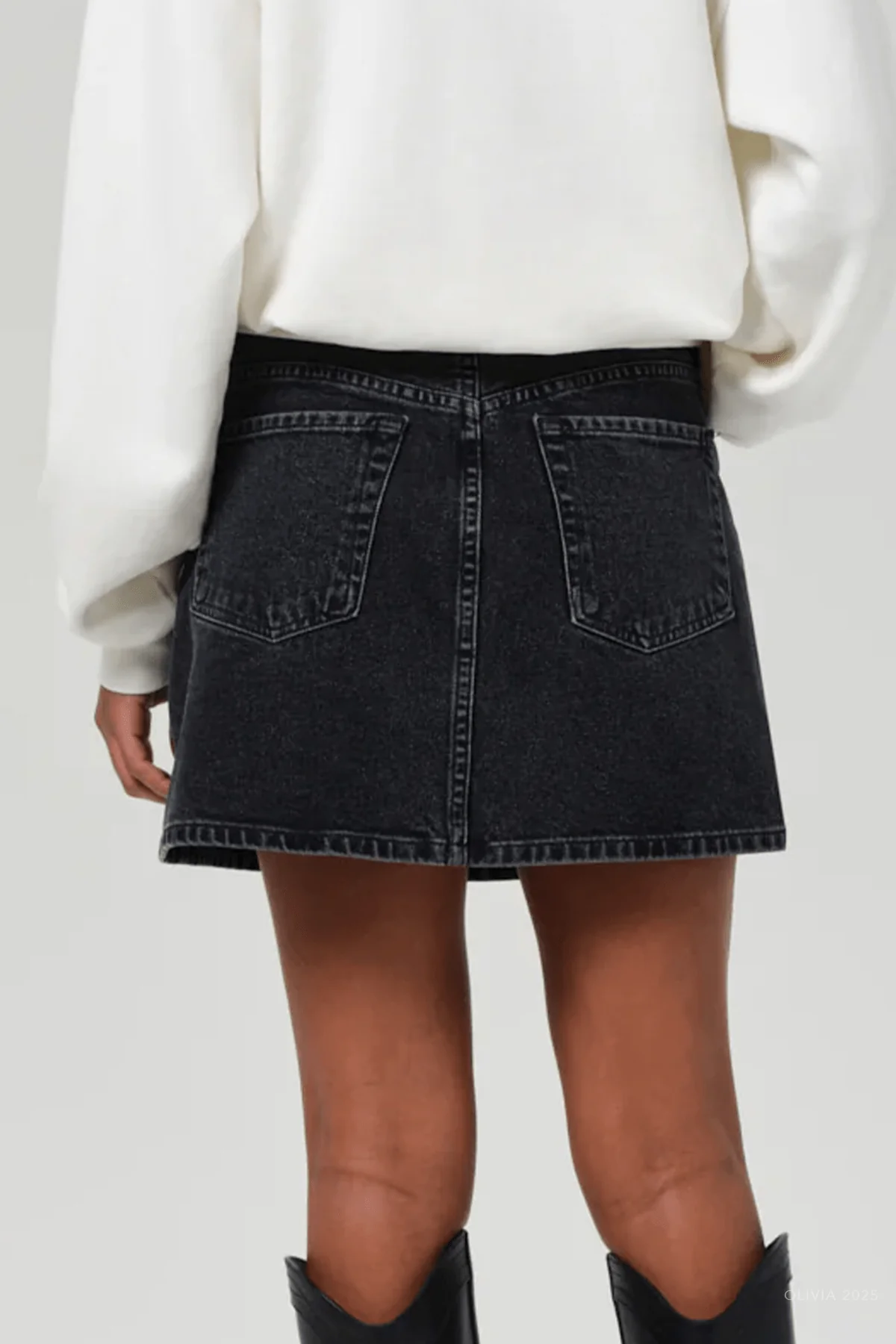 Brita Mini Skirt in Meteorite - Image 3