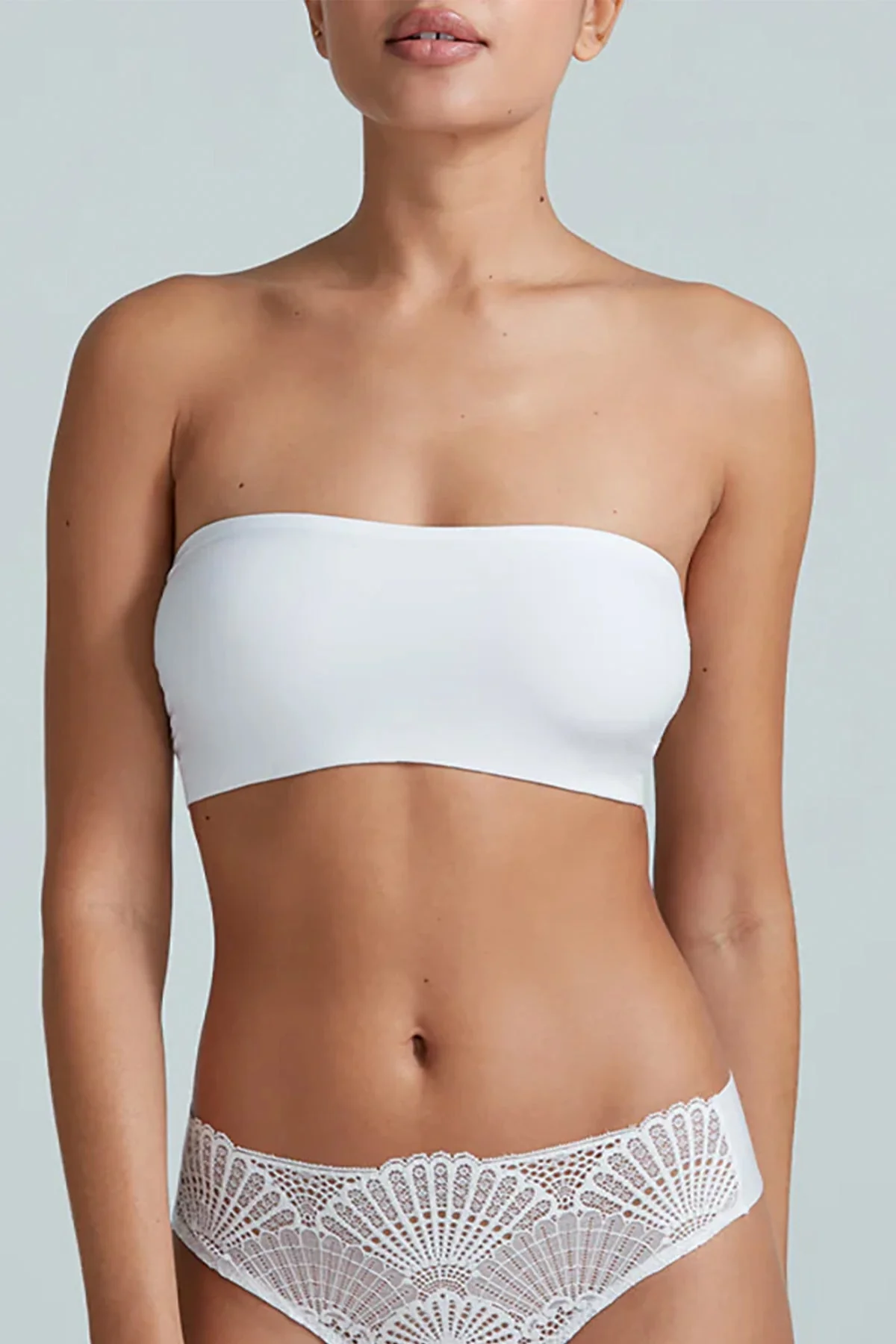 Butter + Lace Bandeau in White - Image 2
