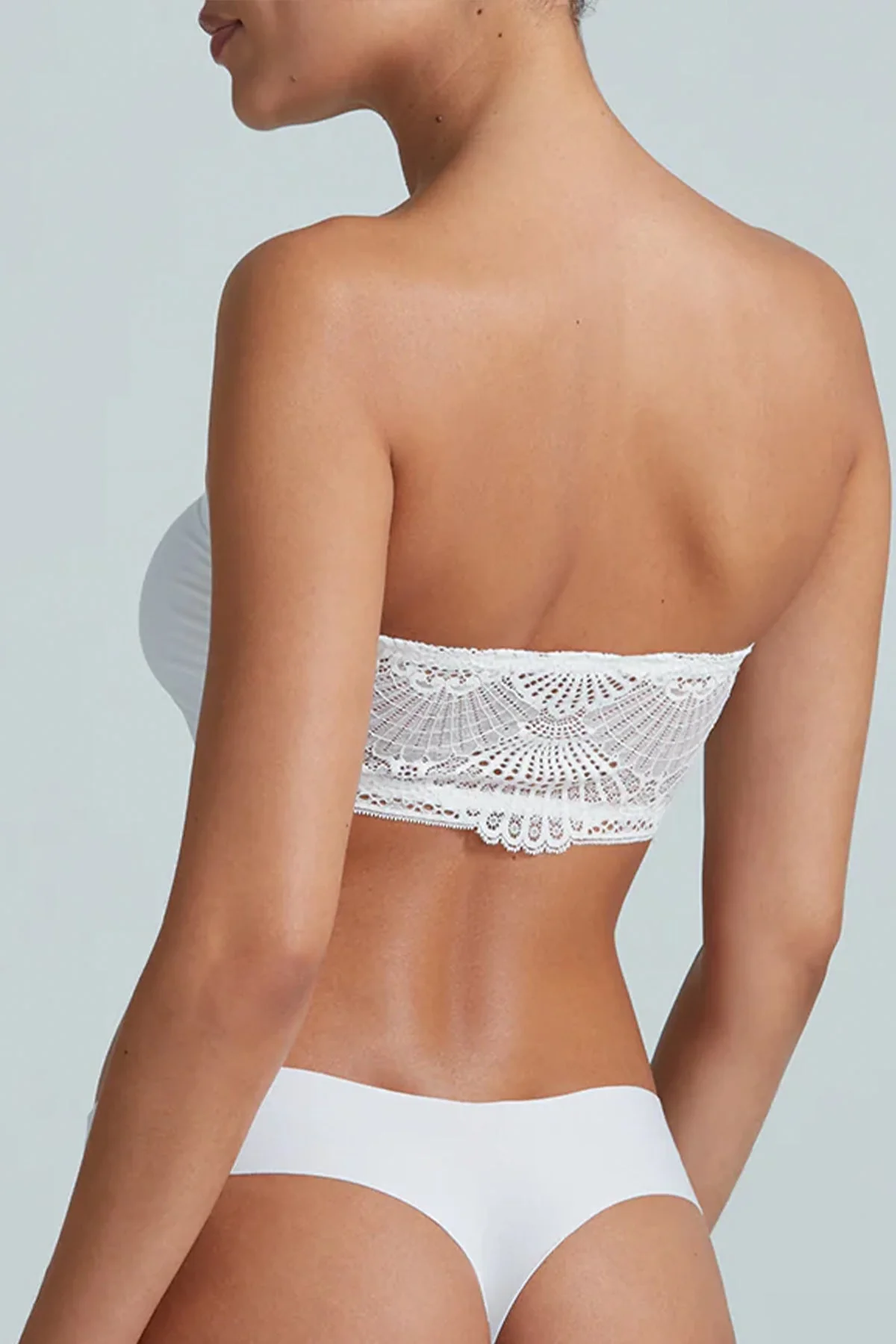 Butter + Lace Bandeau in White - Image 3