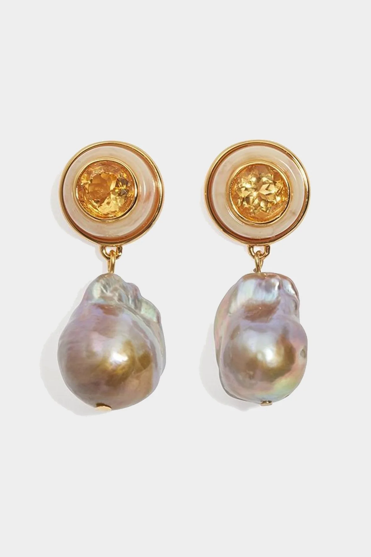 Candy Drop Earrings in Bronze Gray