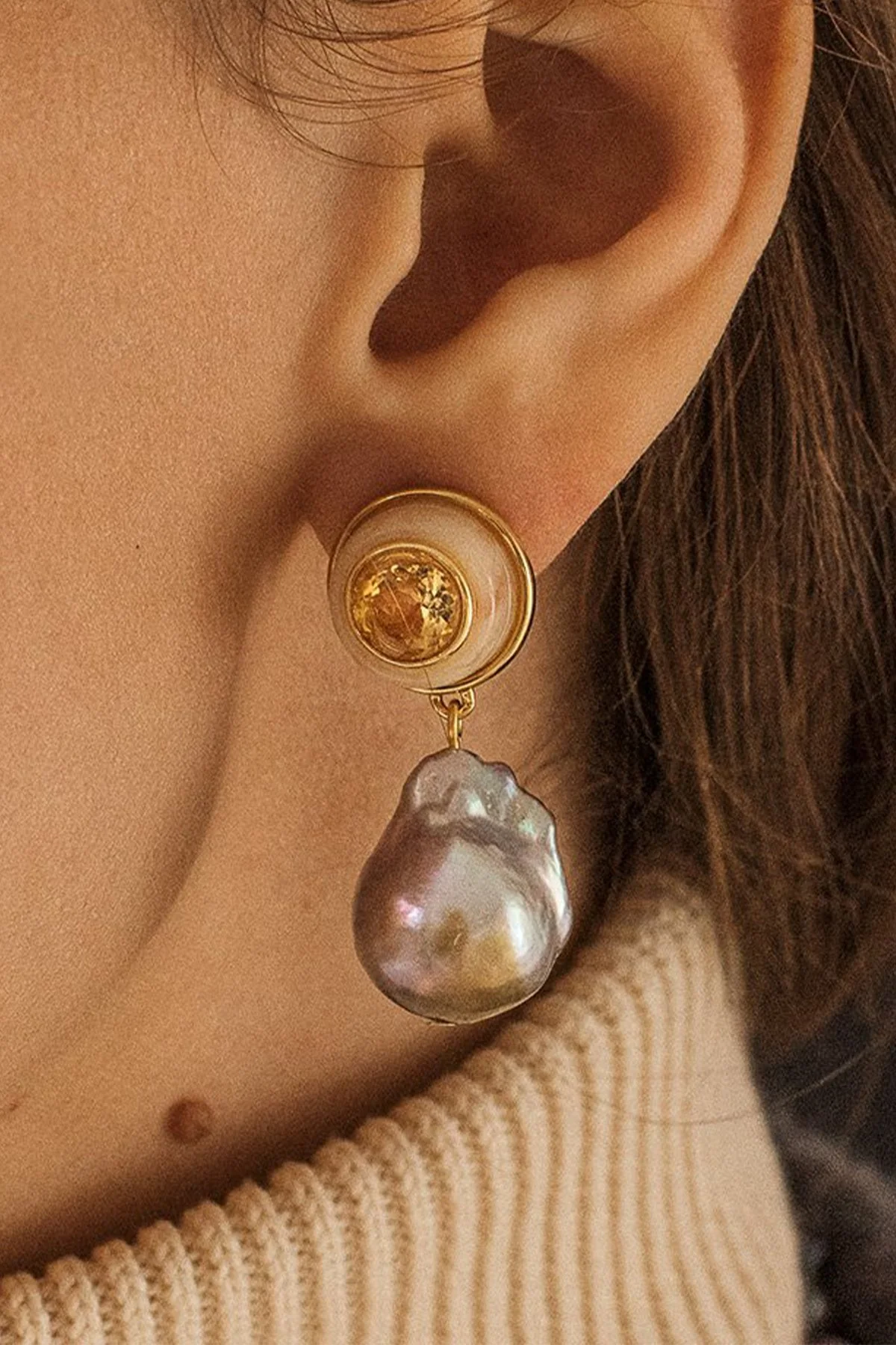Candy Drop Earrings in Bronze Gray - Image 2