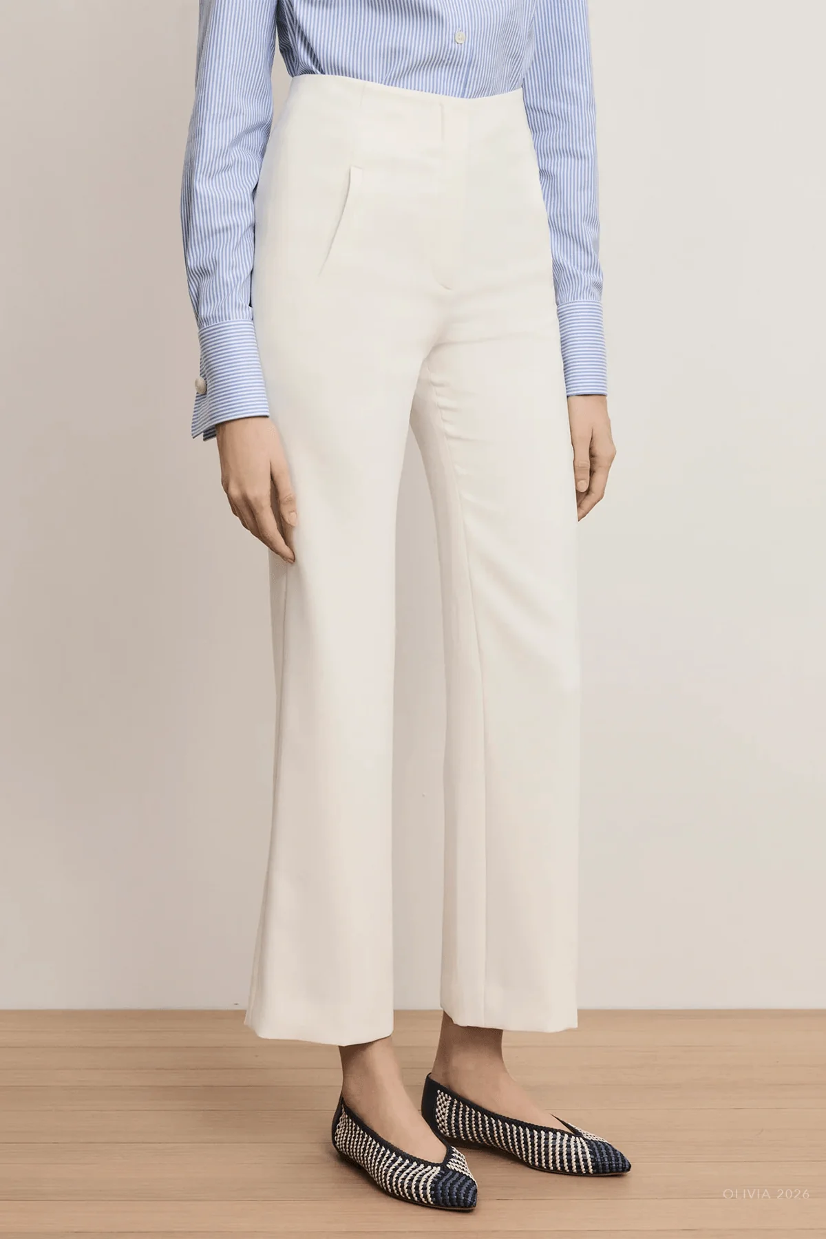 Carys Cropped Pant in Dove - Image 2