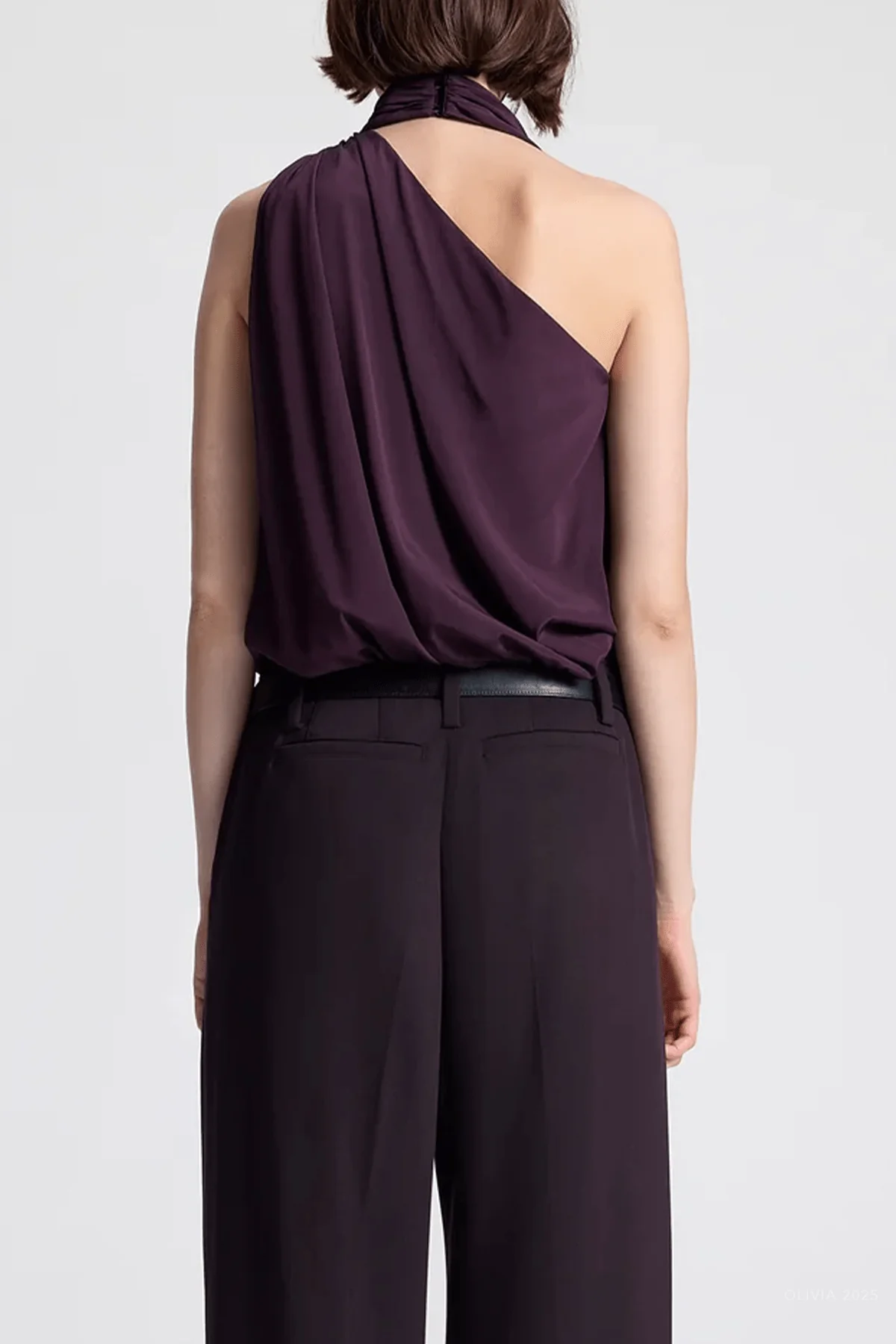Celeste Silk Top in Deep Plum - Image 3