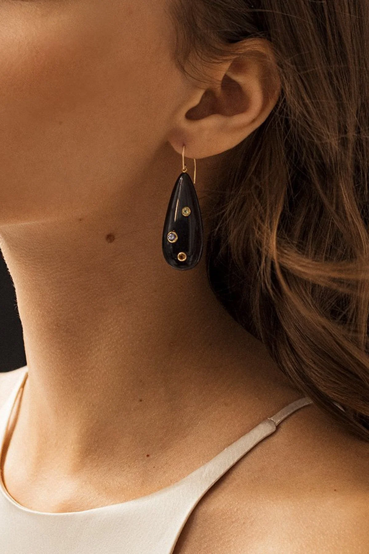 Ceremony Earrings in Onyx - Image 2