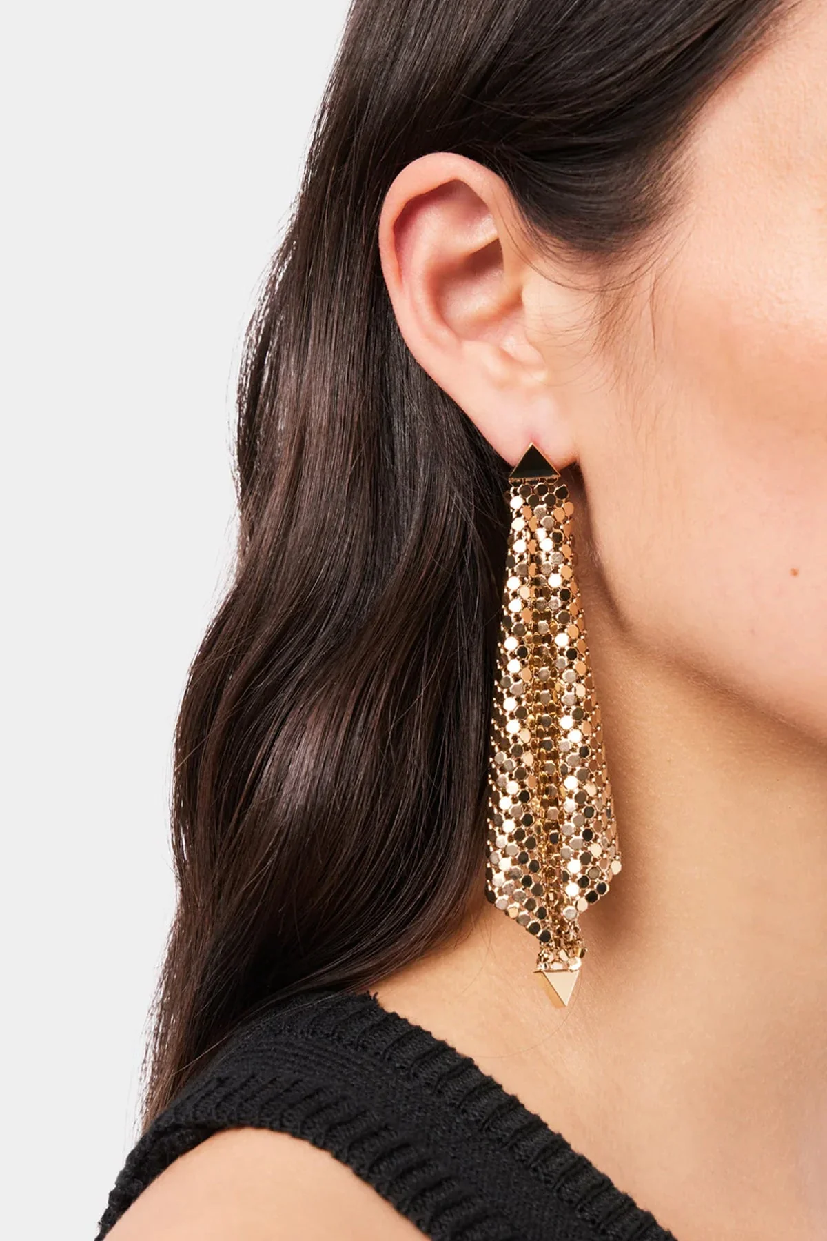 Chaimail Earrings in Gold - Image 2
