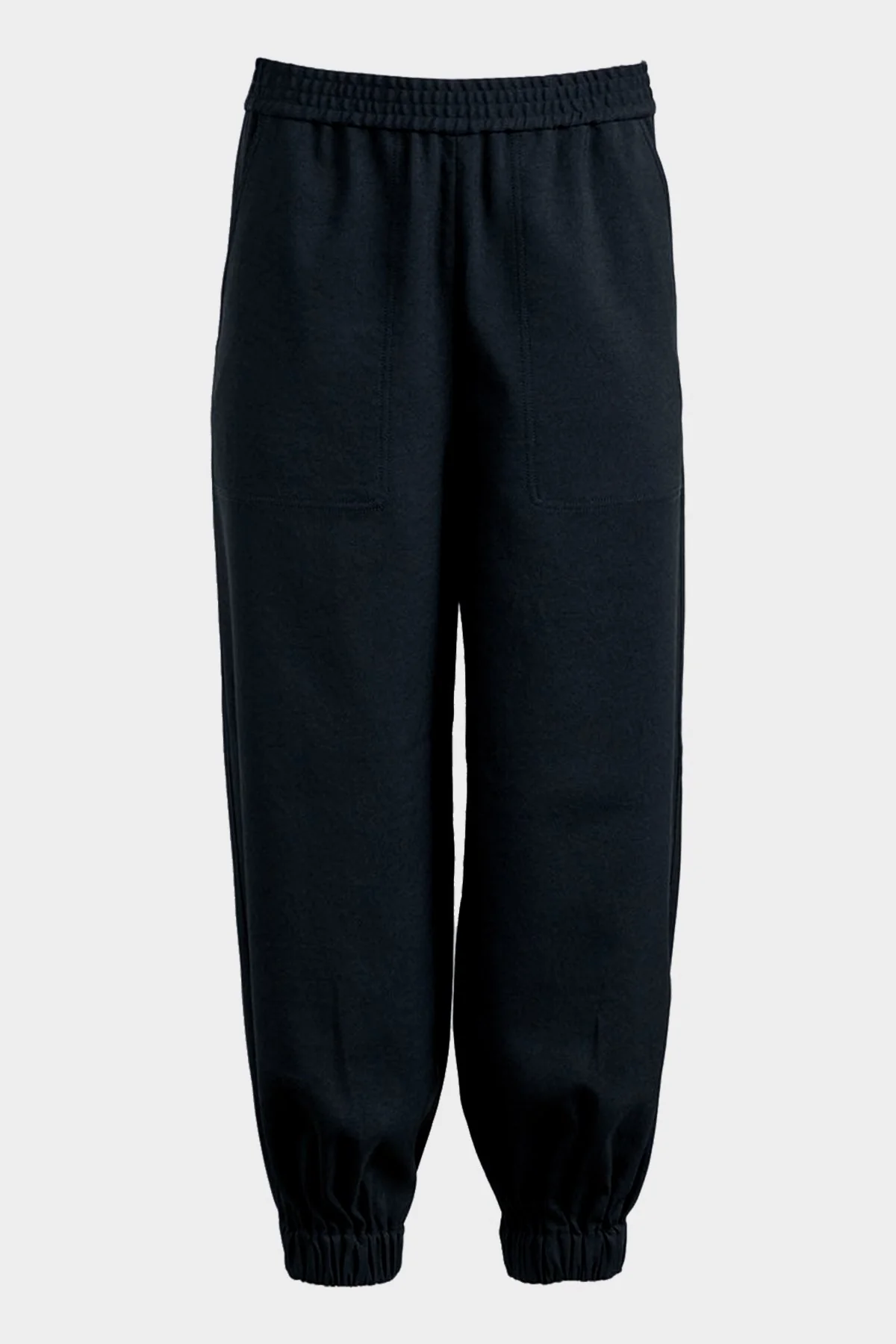 Chalky Drape Plashet Jogger in Black