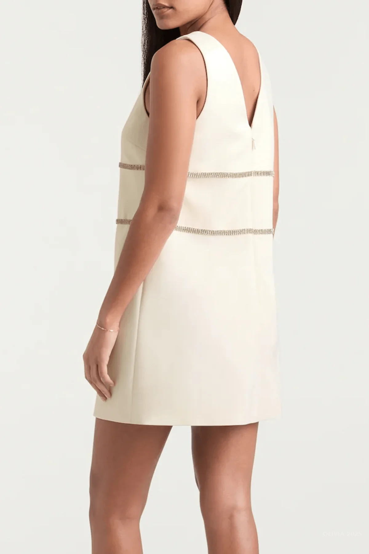 Chanti Mini Dress in Ivory - Image 3