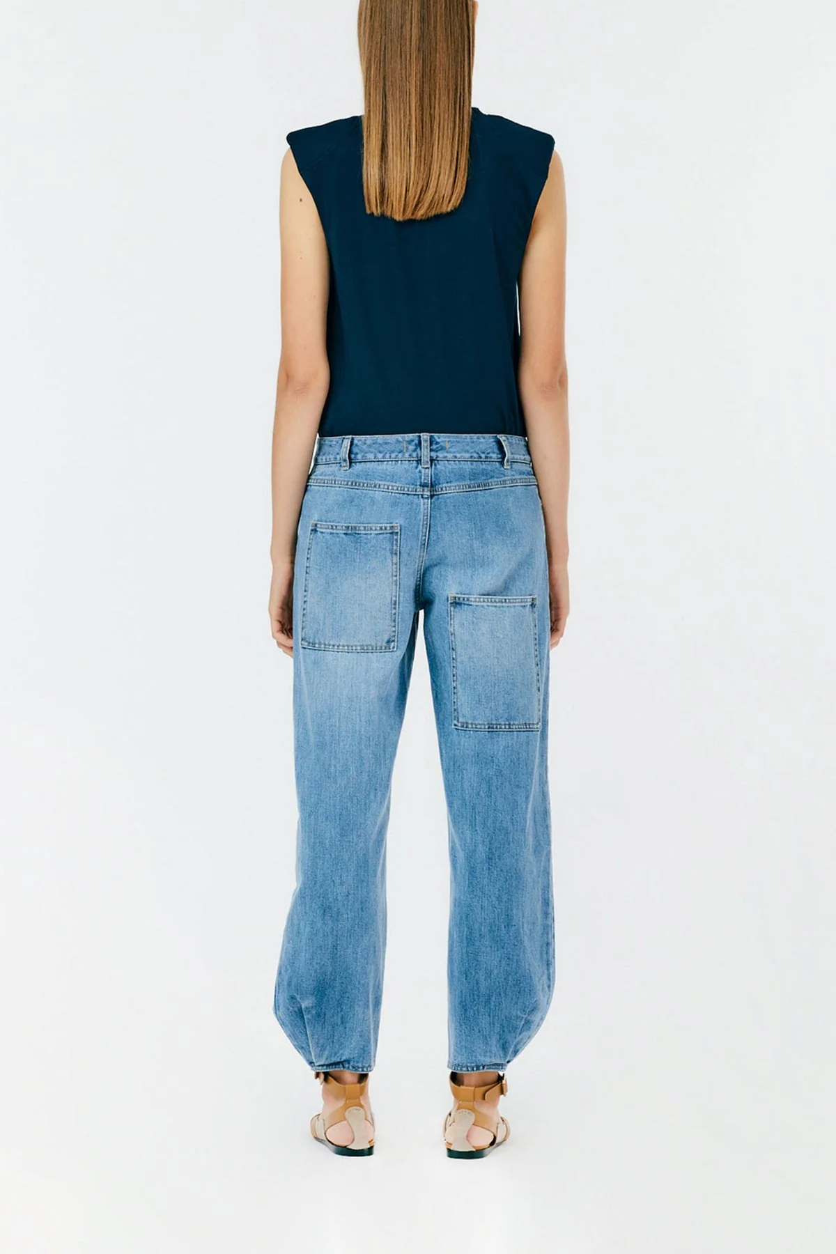 Classic Wash Denim Brancusi Jean in Classic Blue - Image 2