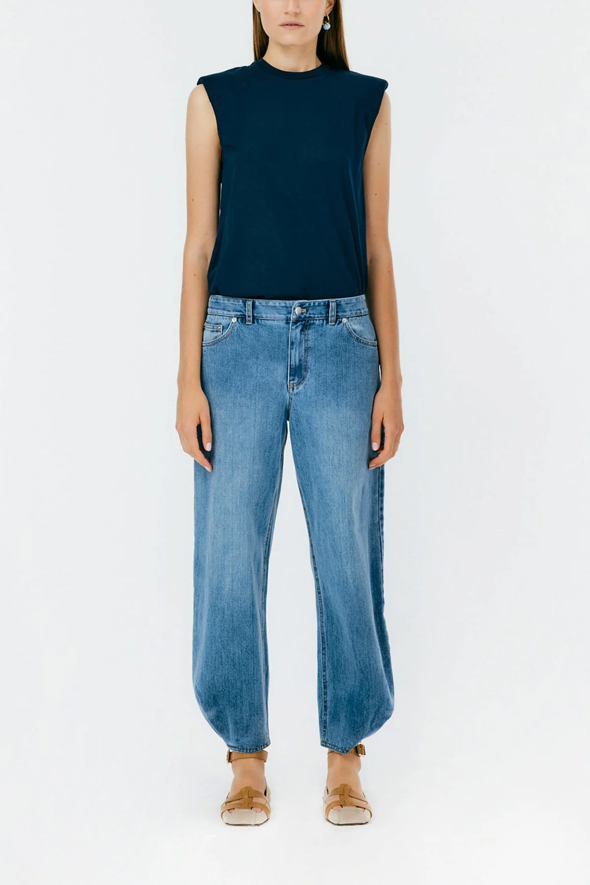 Classic Wash Denim Brancusi Jean in Classic Blue - Image 3