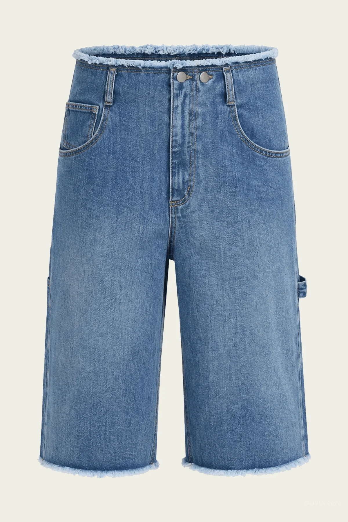 Classic Wash Denim Newman Short in Classic Blue