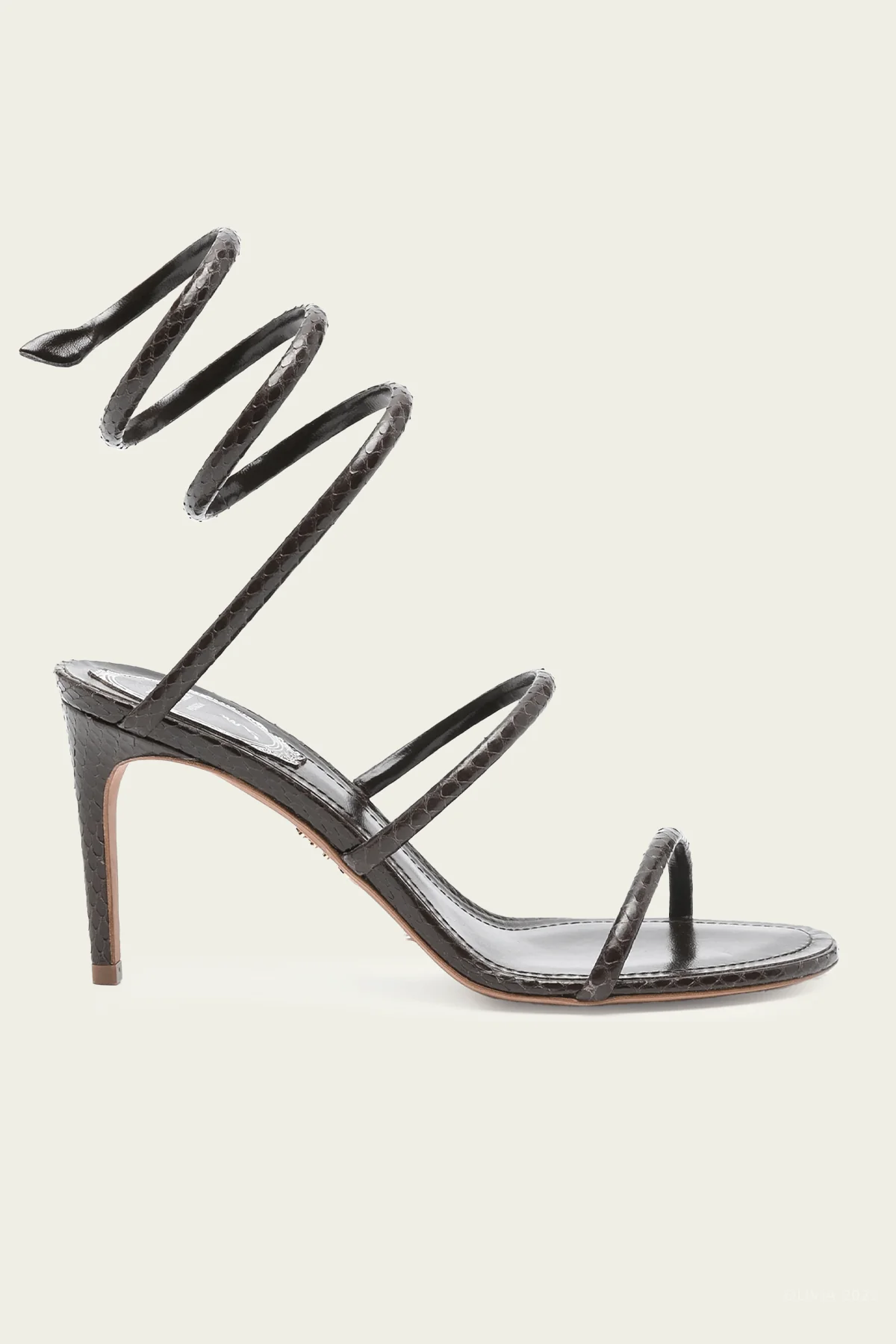 Cleo Ayers Leather Sandal 80 in Brown